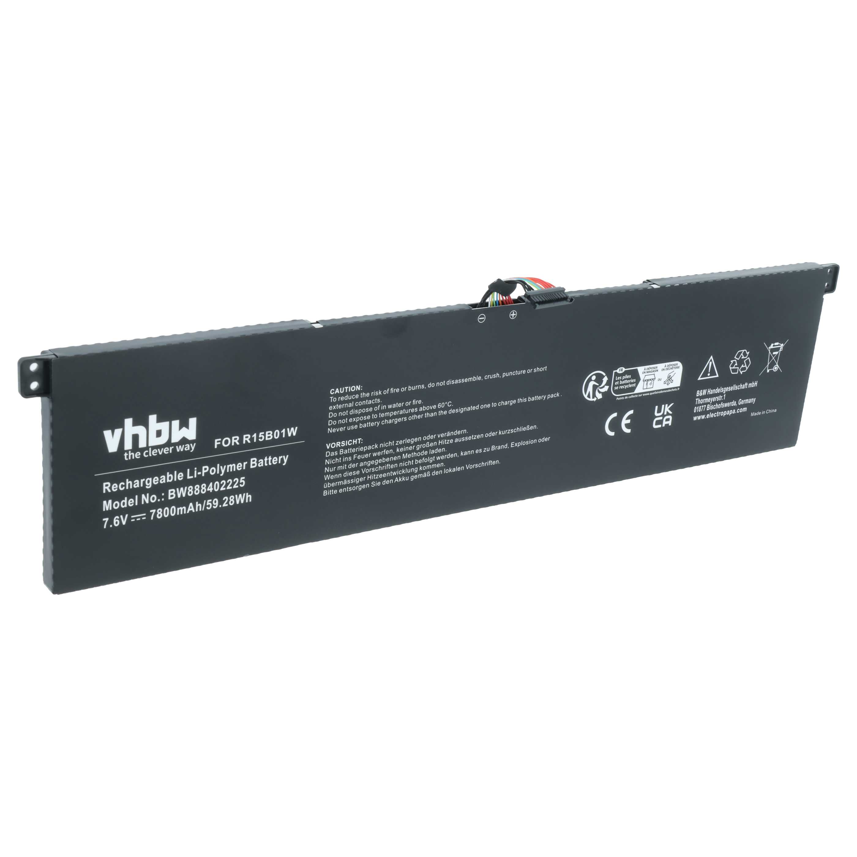 Akumulator do laptopa zamiennik Xiaomi R15B01W - 7800 mAh 7,6 V LiPo