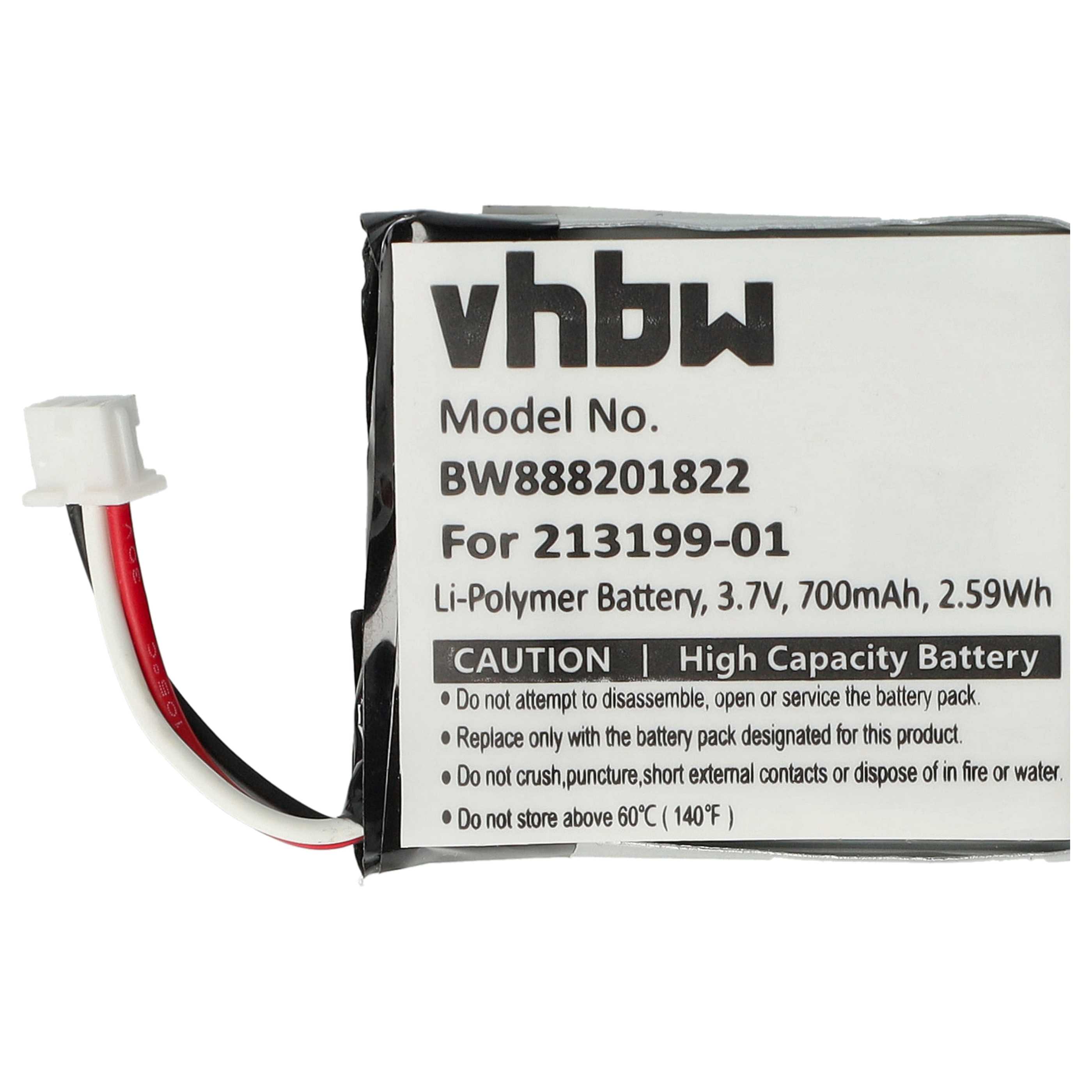 2x Akumulator do słuchawek bezprzewodowych zamiennik Plantronics 203055-01, 203035-01 - 650 mAh 3,7 V LiPo