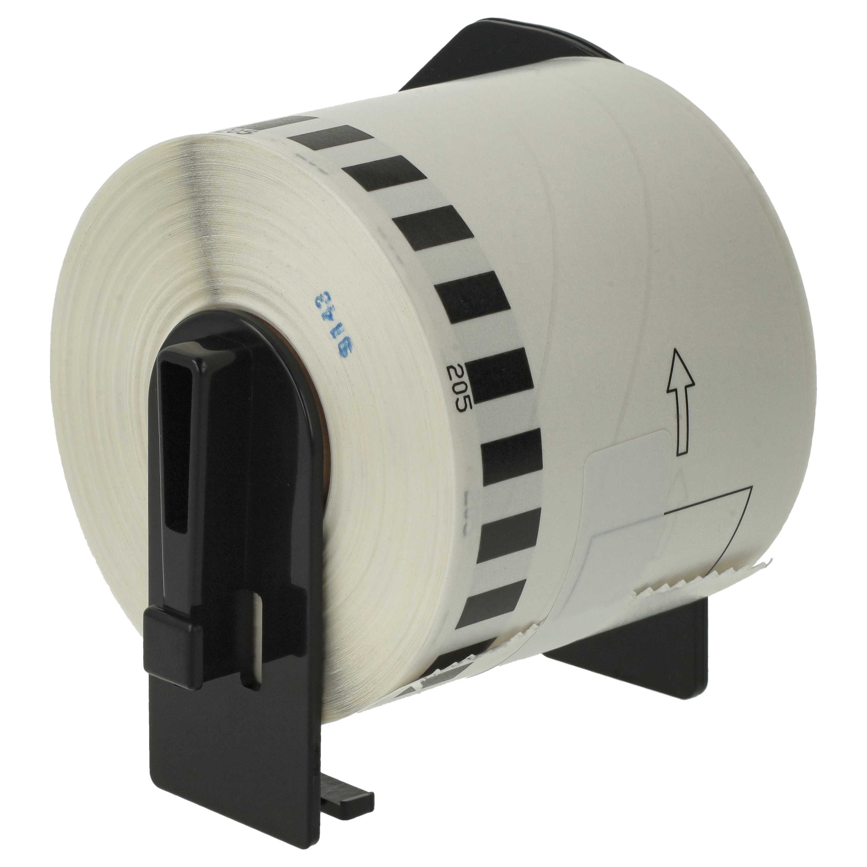 2x Label Roll replaces Brother DK-22205 Labeller - Premium 62 mm x 30.48 m + Holder