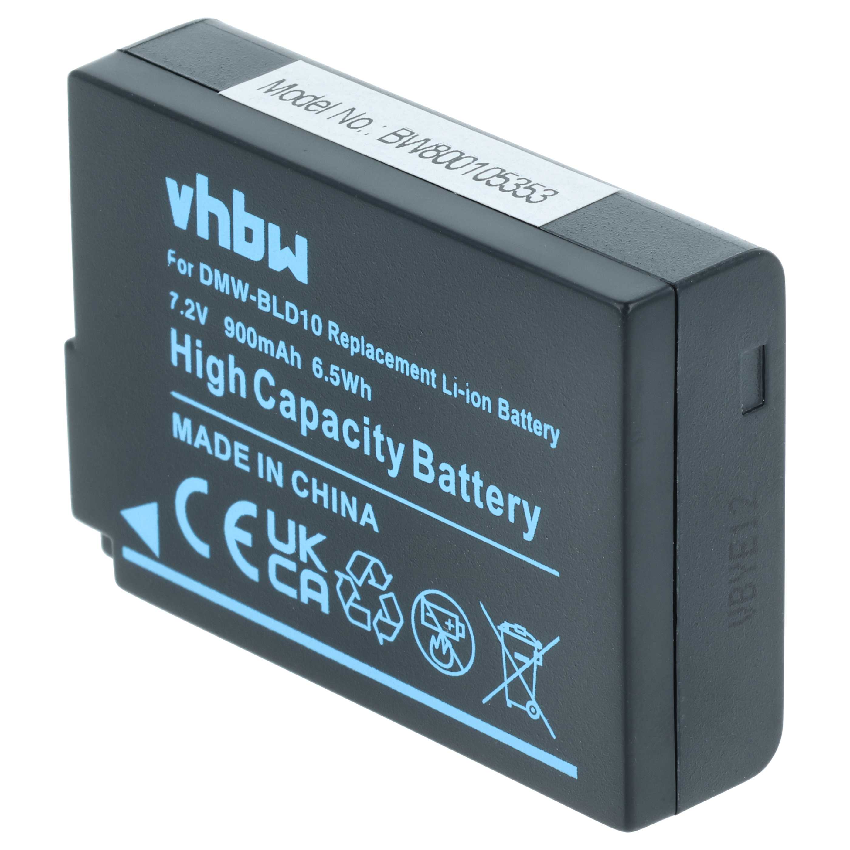 2x Akumulator do aparatu cyfrowego zamiennik Panasonic DMW-BLD10, DMW-BLD10E - 950 mAh 7,2 V Li-Ion z chipem