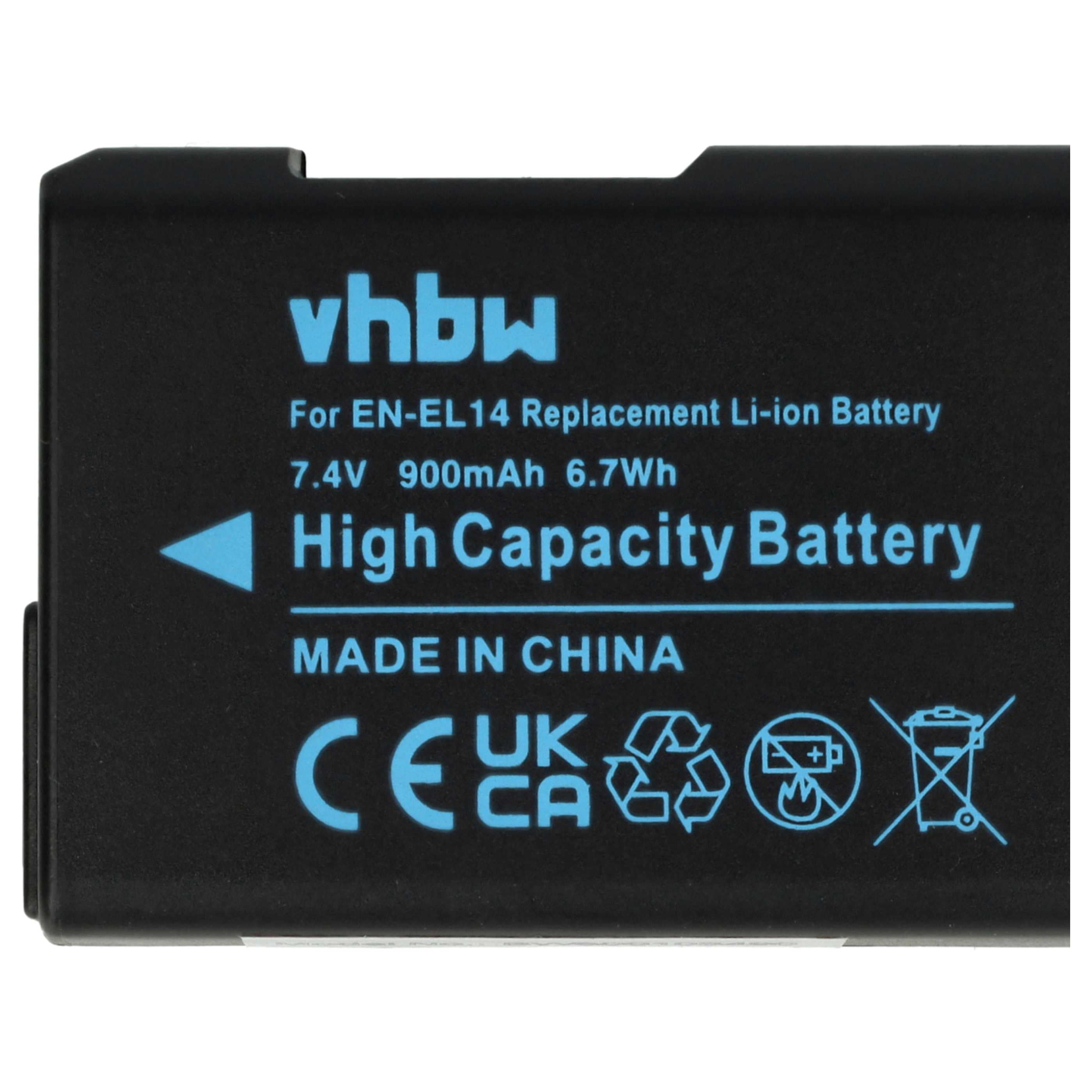 3x Battery replaces Nikon EN-EL14 - 950mAh, 7.2V, Li-Ion with Info Chip