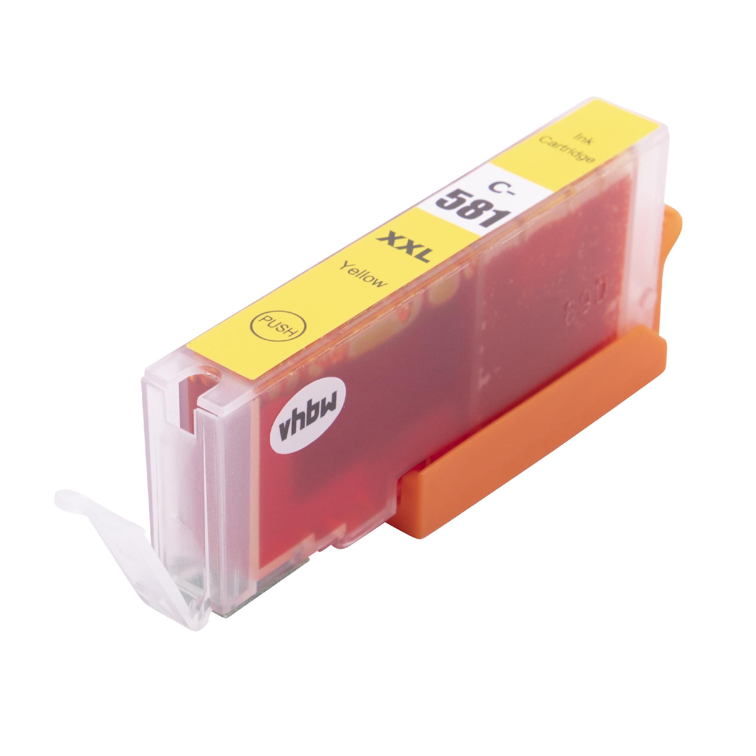 Ink Cartridge as Exchange for Canon CLI-581PGY XXL, CLI-581 XXL for Canon Printer - Yellow 12 ml + Chip