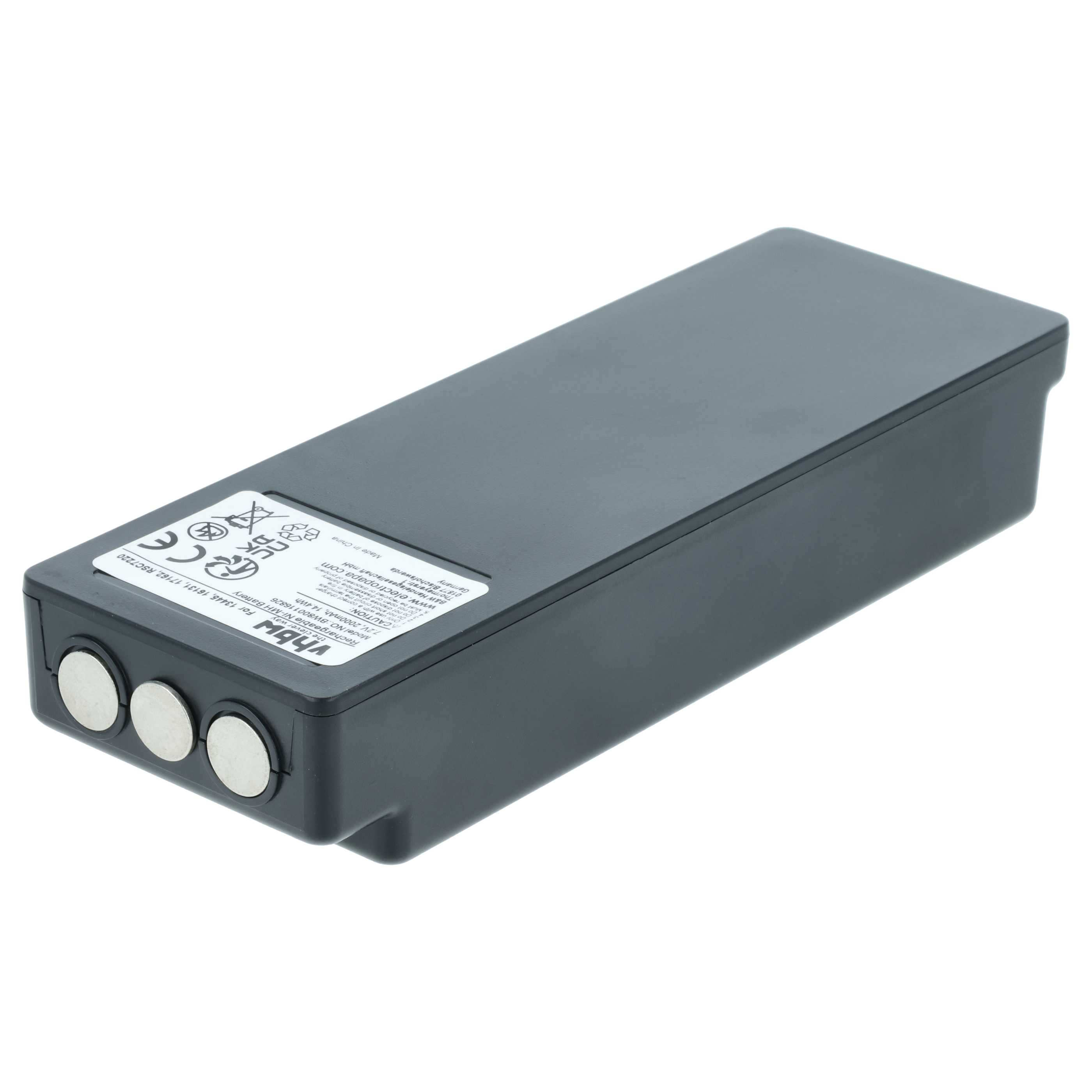 Batería reemplaza Palfinger Scanreco 17162, 1026, 708031757, 16131, 13445 sistema control - 2000mAh 7,2V NiMH
