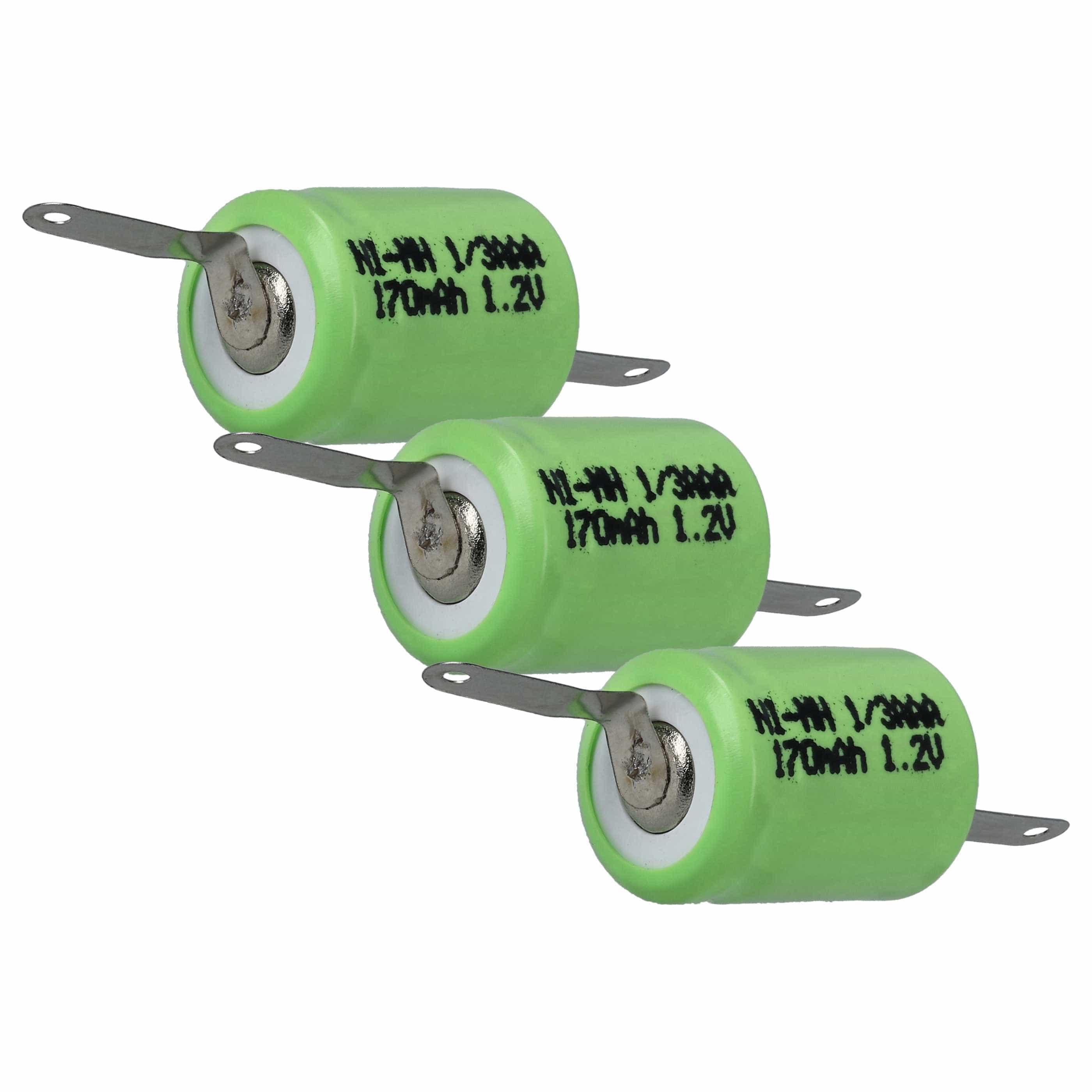 Batterie (3 pcs.) remplace 1/3AAA modèle radio-télécommandé - 170mAh 1,2V NiMH