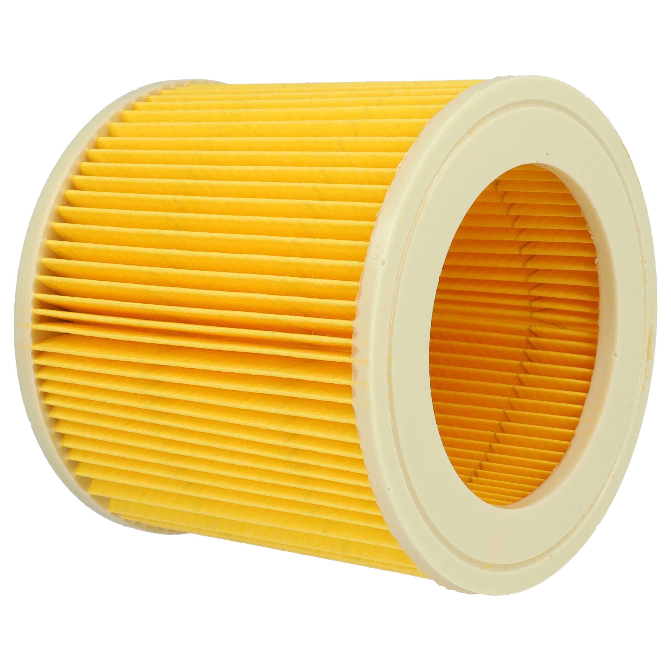 3x Filtro reemplaza Kärcher 2.863-303.0, 6.414-547.0 para aspiradora - filtro de cartucho, amarillo