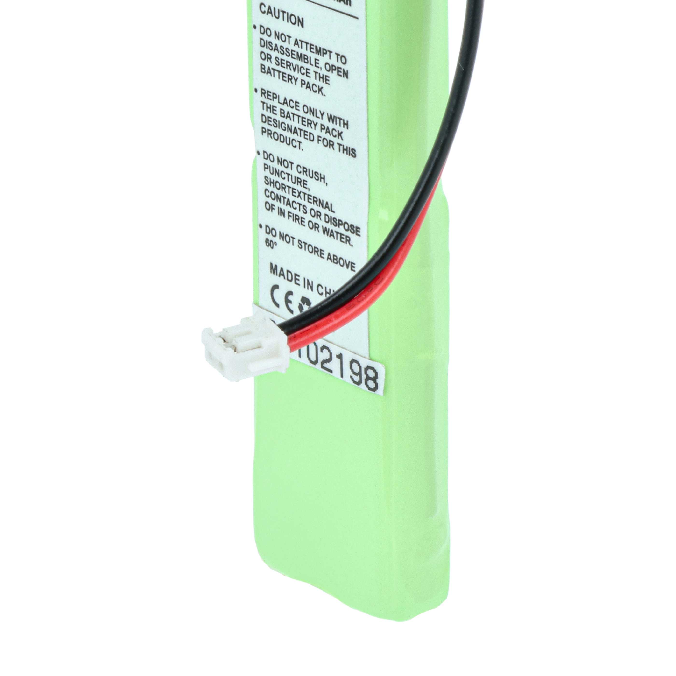 3x Batteries remplace pour téléphone Grundig - 500mAh 2,4V NiMH