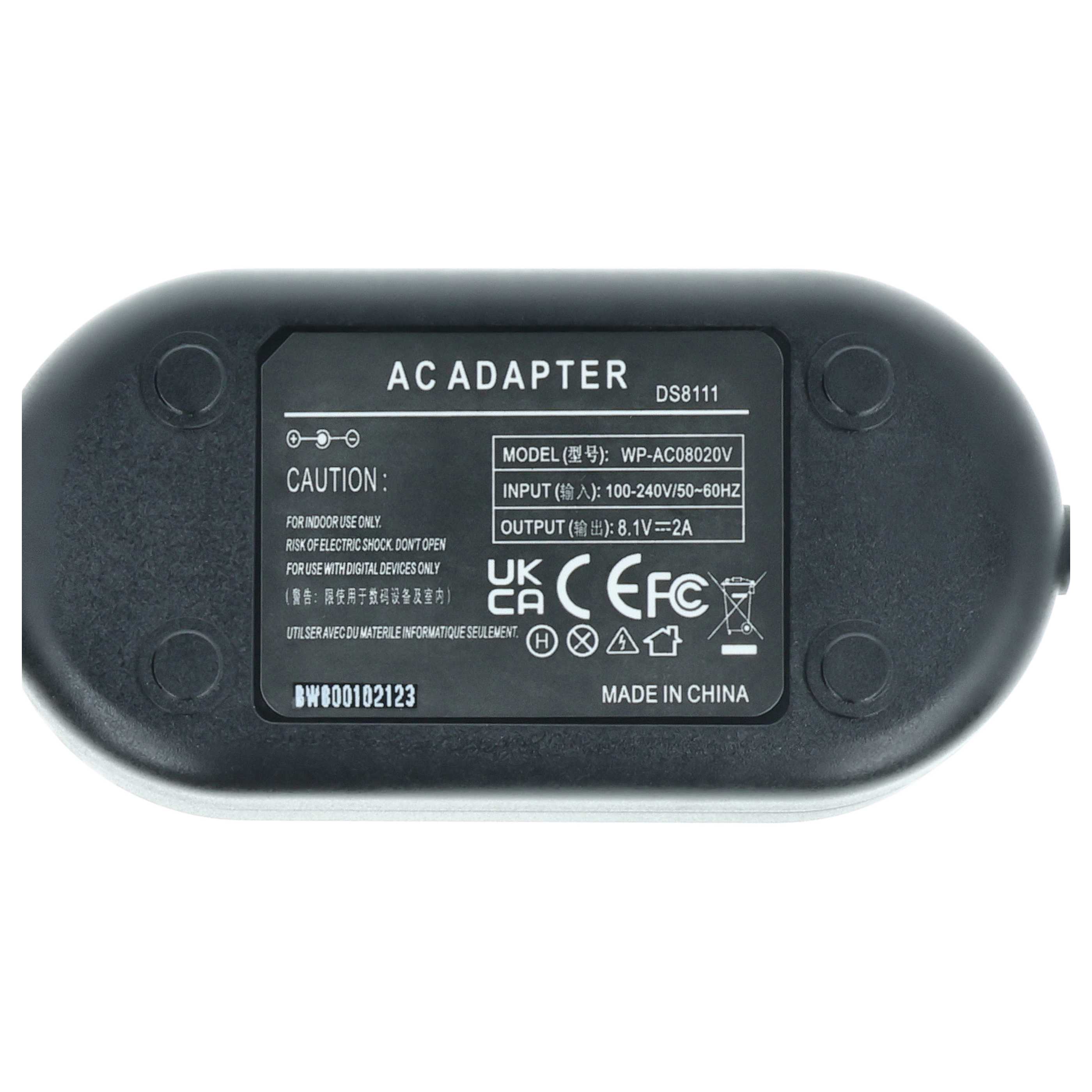 Power Supply replaces ACK-E2 DR400 for Camera + DC Coupler - 2 m, 8.1 V 2.0 A