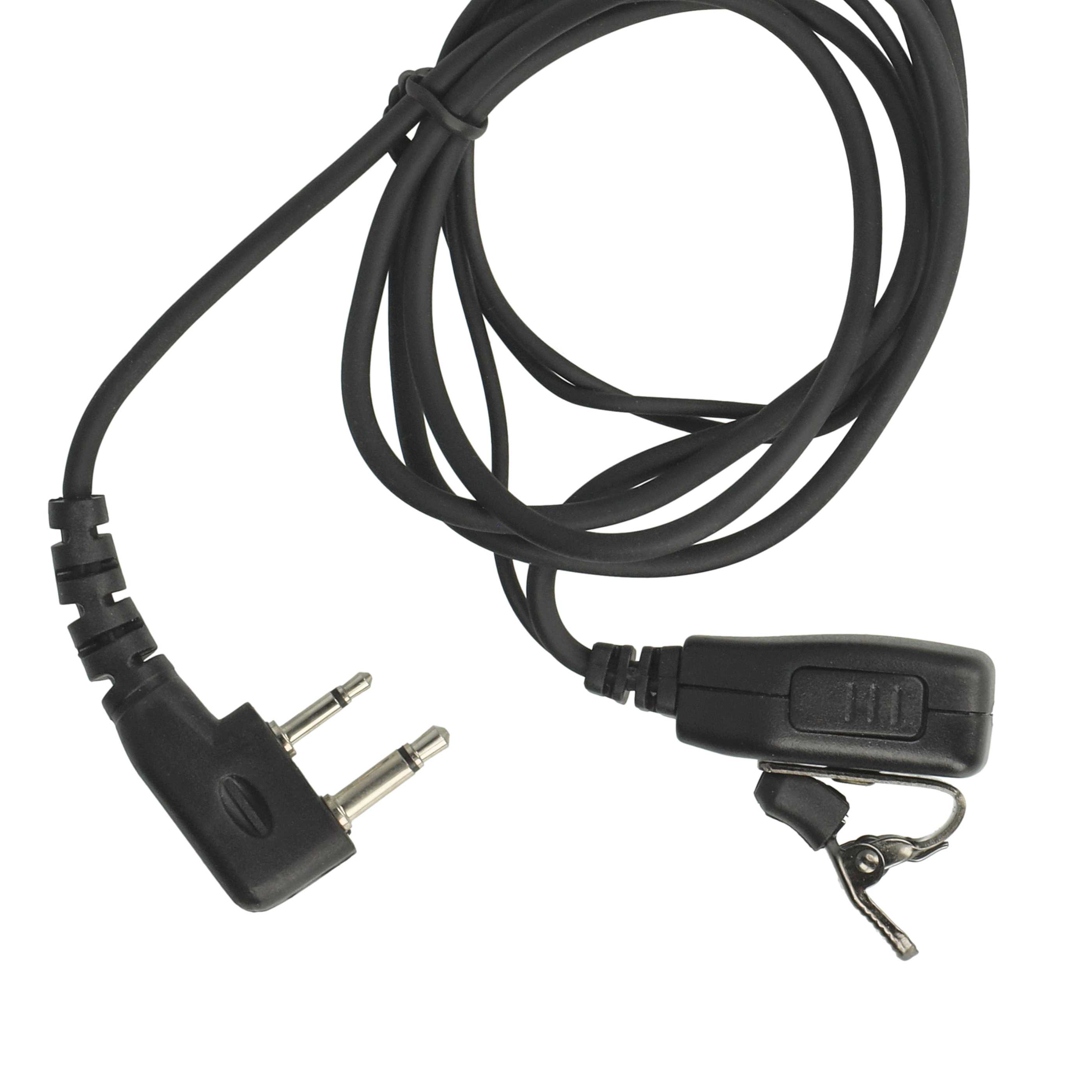 5x Security Radio Headset - "Take Call Button", Clip Mount + Phono Cable