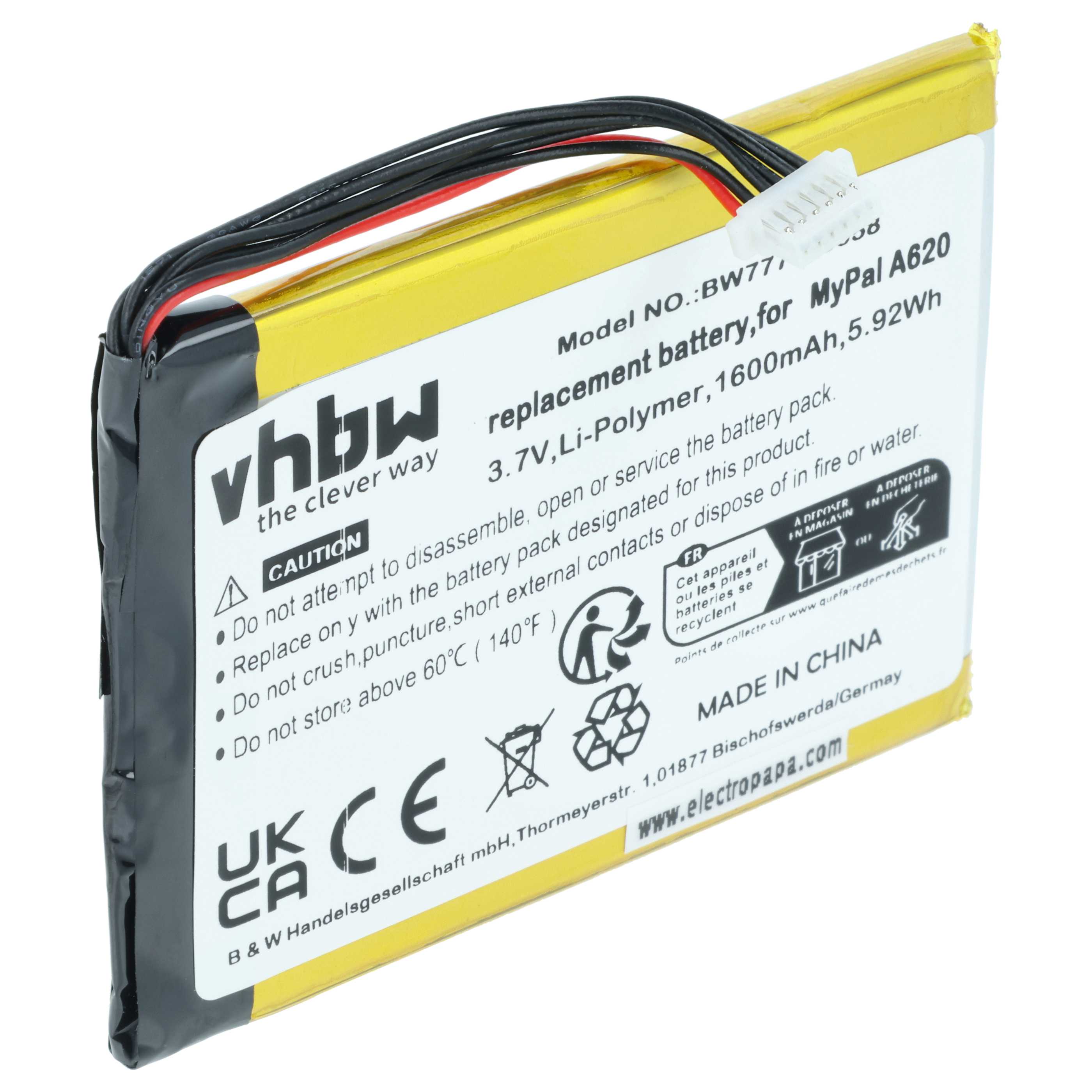 Batterie remplace Asus 029521-83159-7, B521103 téléphone portable Asus - 1500mAh 3,7V Li-polymère