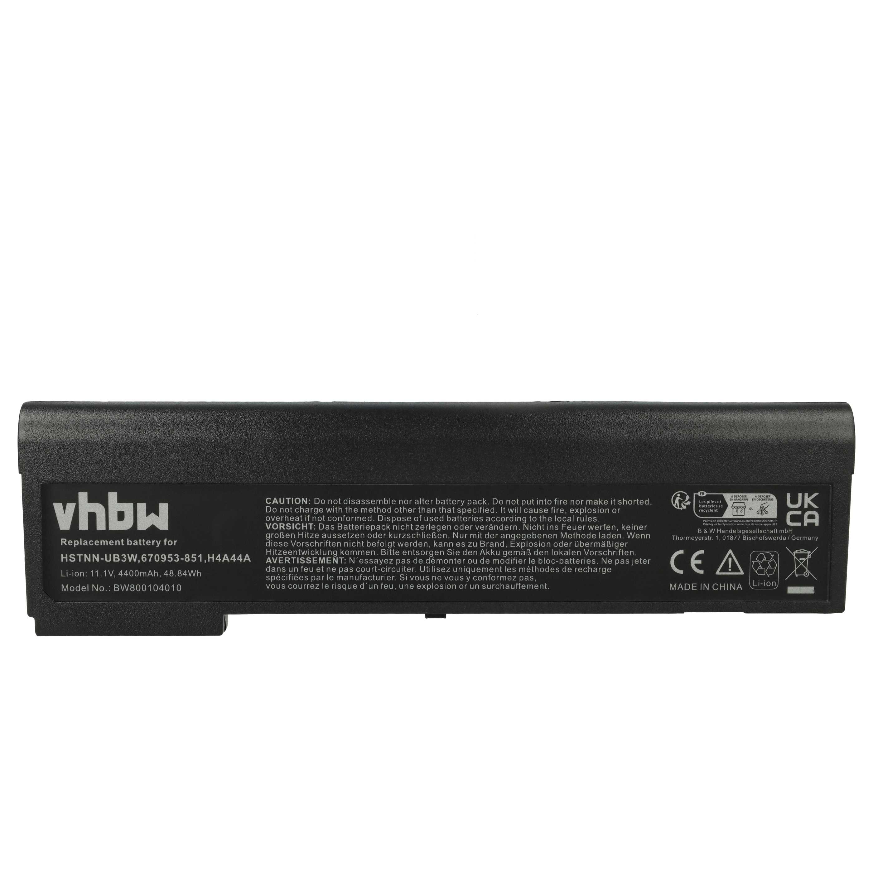 Batteria sostituisce HP 670953-341, 670953-851, 670954-851 per notebook - 4400mAh 11,1V Li-Ion nero