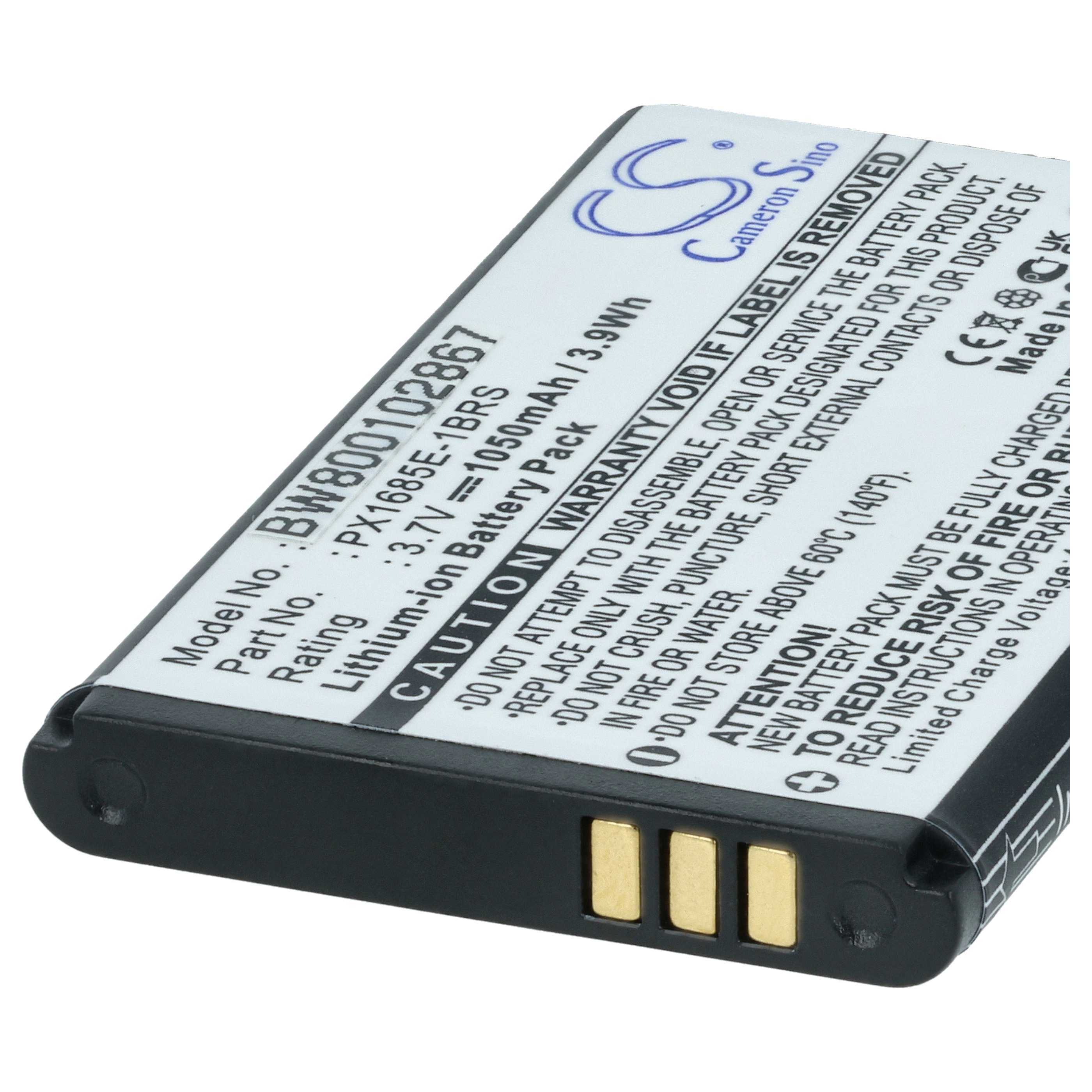 Videocamera Battery replaces Toshiba 084-07042L-009, PX1685E-1BRS, PX1685E, PX1685 - 1000 mAh 3.7 V Li-Ion