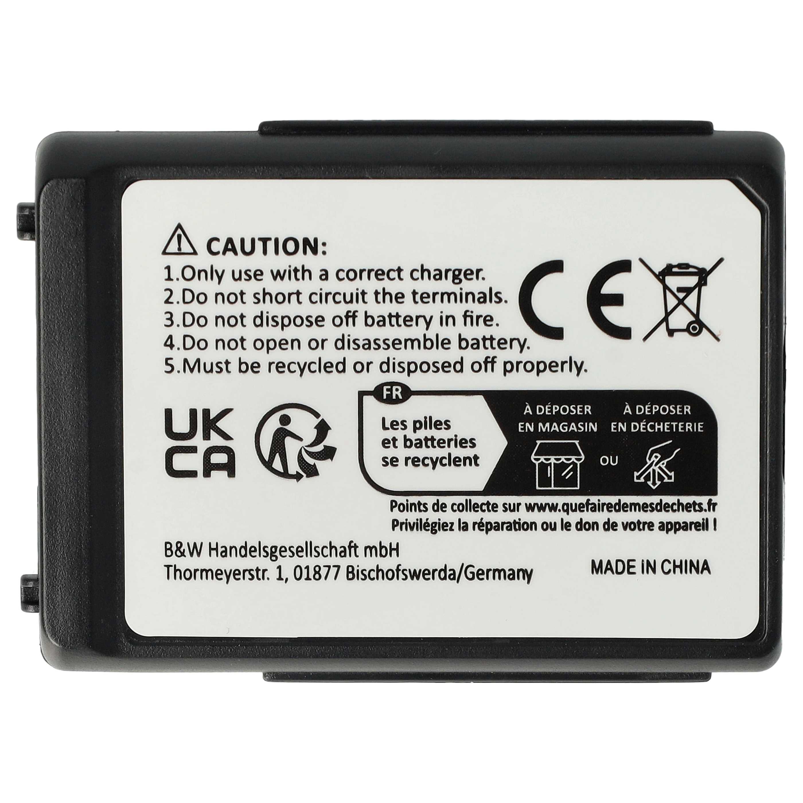 Batterie remplace Alcatel 3BN66305AAAA000828 pour téléphone T-Systems - 800mAh 3,7V Li-ion