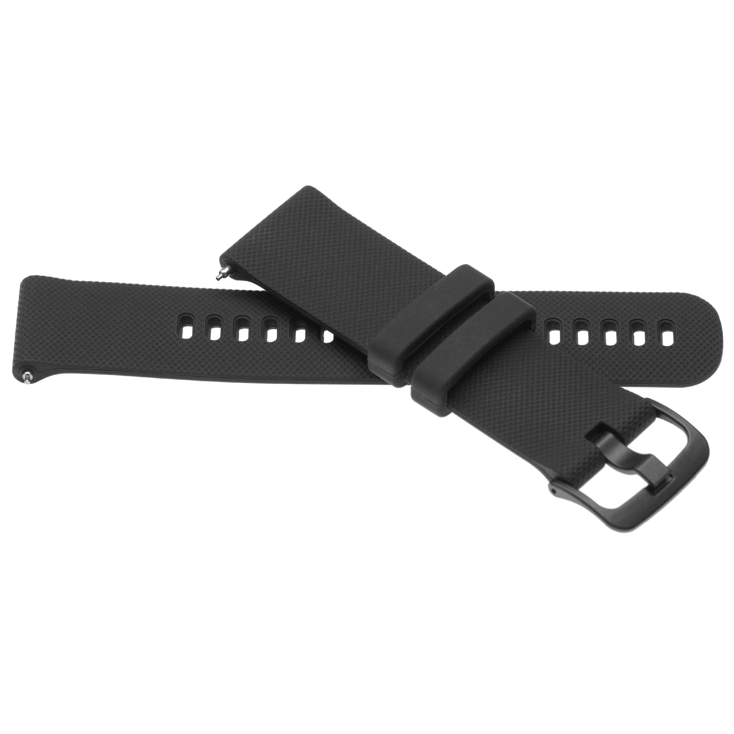 wristband for Garmin Vivoactive Smartwatch - 12.1 + 9.2 cm long, 22mm wide, silicone, black