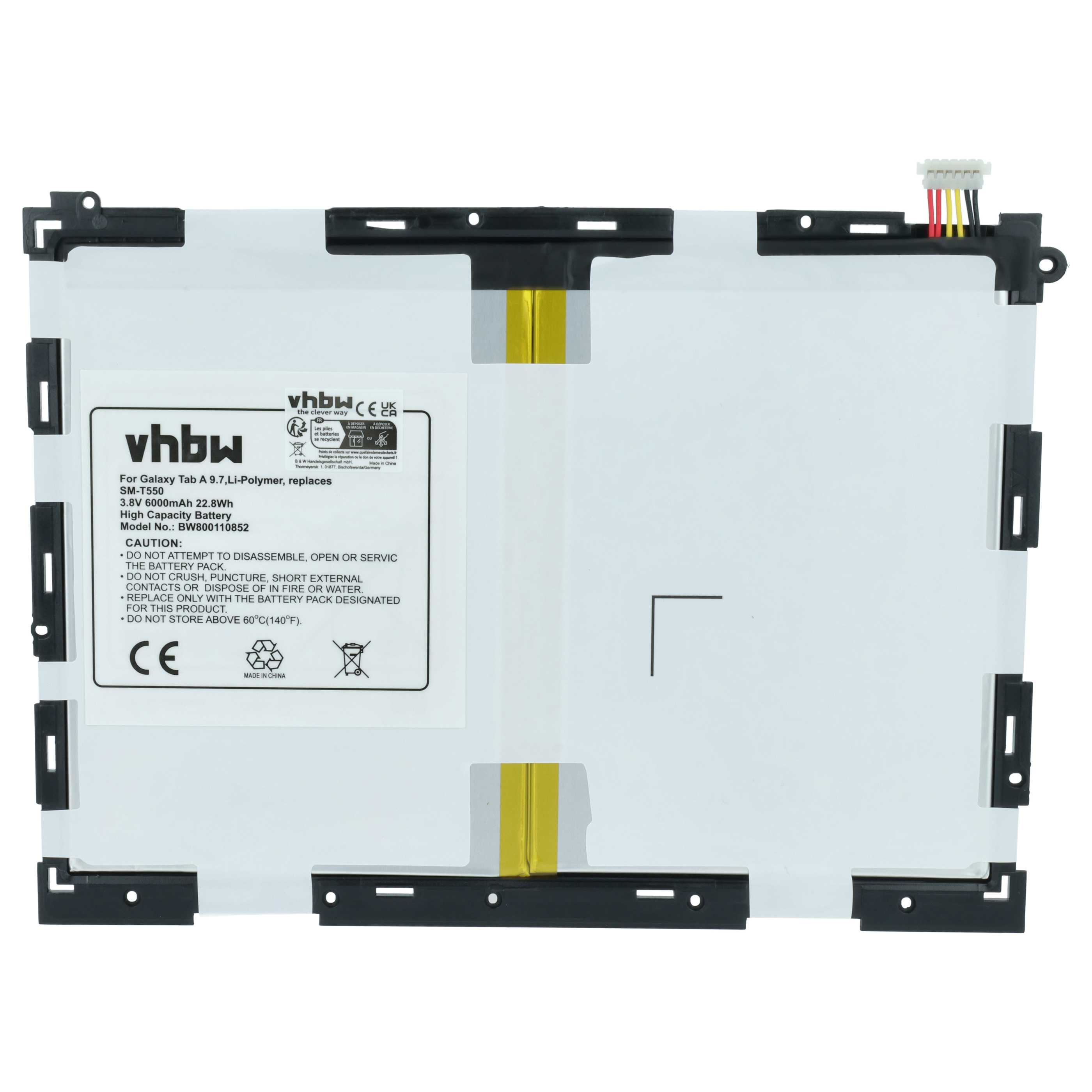 Akumulator zamiennik Samsung EB-BT550ABE, EB-BT550ABA - 6000 mAh 3,8 V LiPo