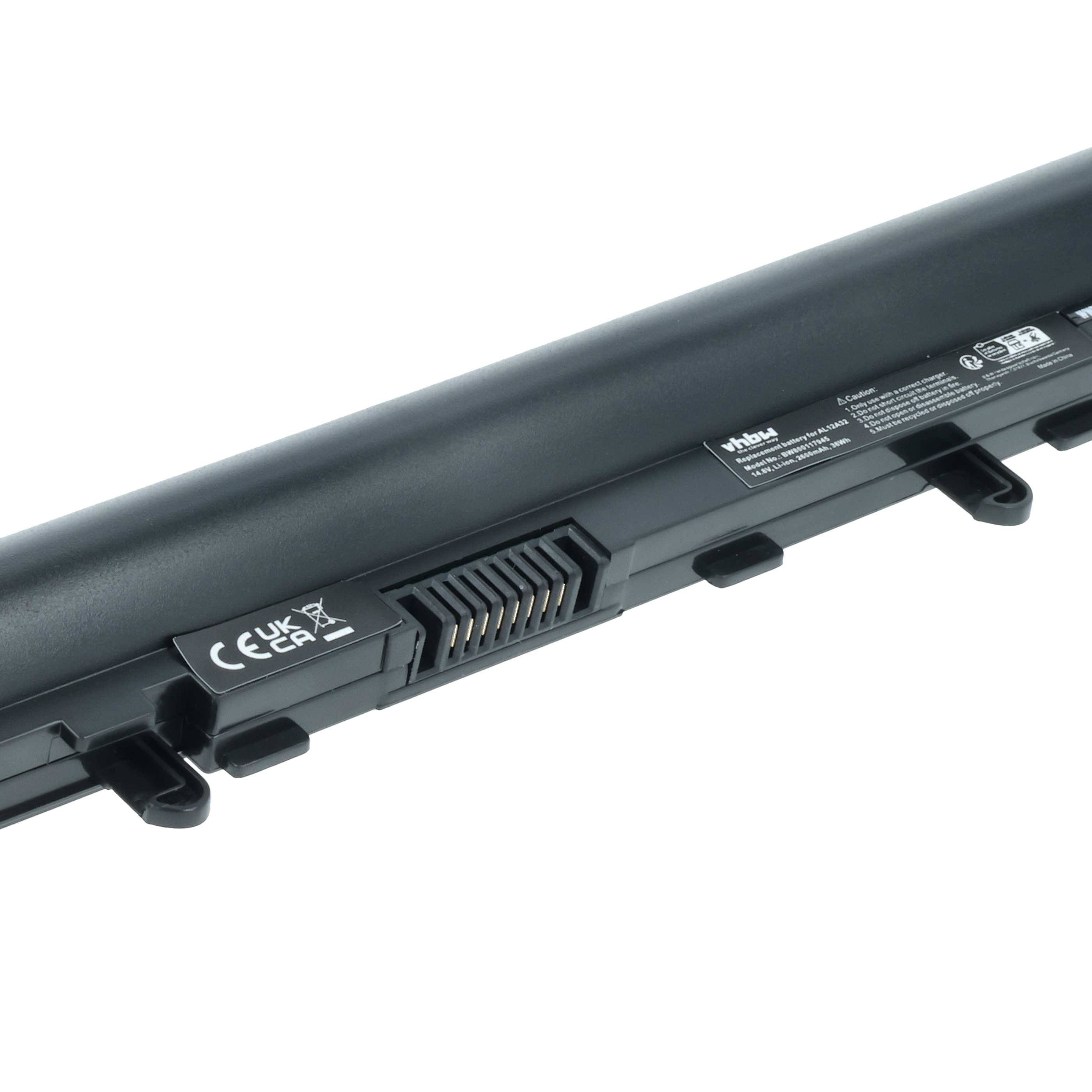 Batteria sostituisce Acer AL12A32, AL12A42, 4ICR17/65, AK.004BT.097 per notebook - 2600mAh 14,8V Li-Ion nero