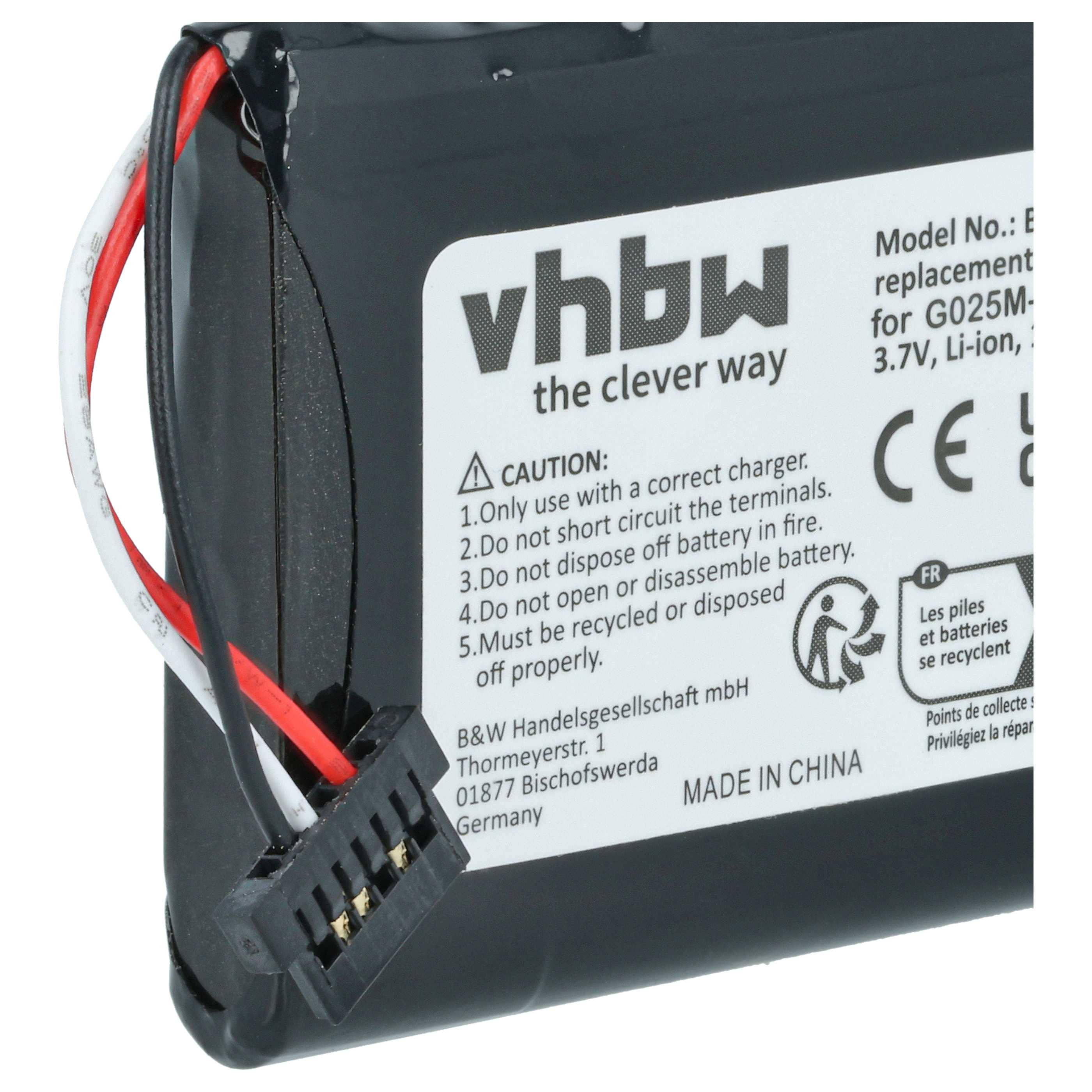 Akumulator do nawigacji GPS zamiennik 541380530005, 11-A1 B, 11-D00001 U, 11-D0001 MX - 1200 mAh 3,7 V Li-Ion