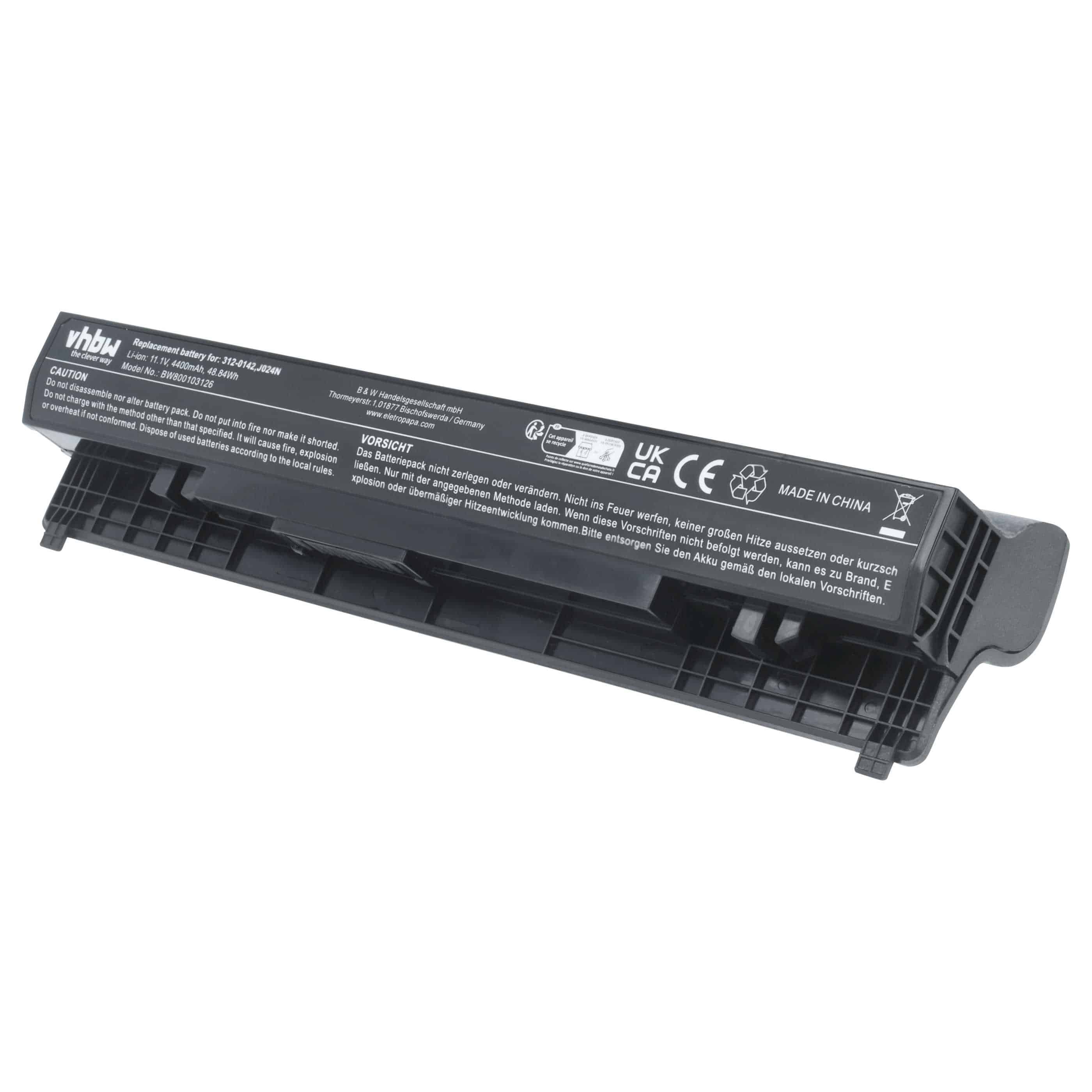 Akumulator do laptopa zamiennik Dell 312-0229, 12-0142, 06P147, 00R271 - 4400 mAh 11,1 V Li-Ion, czarny