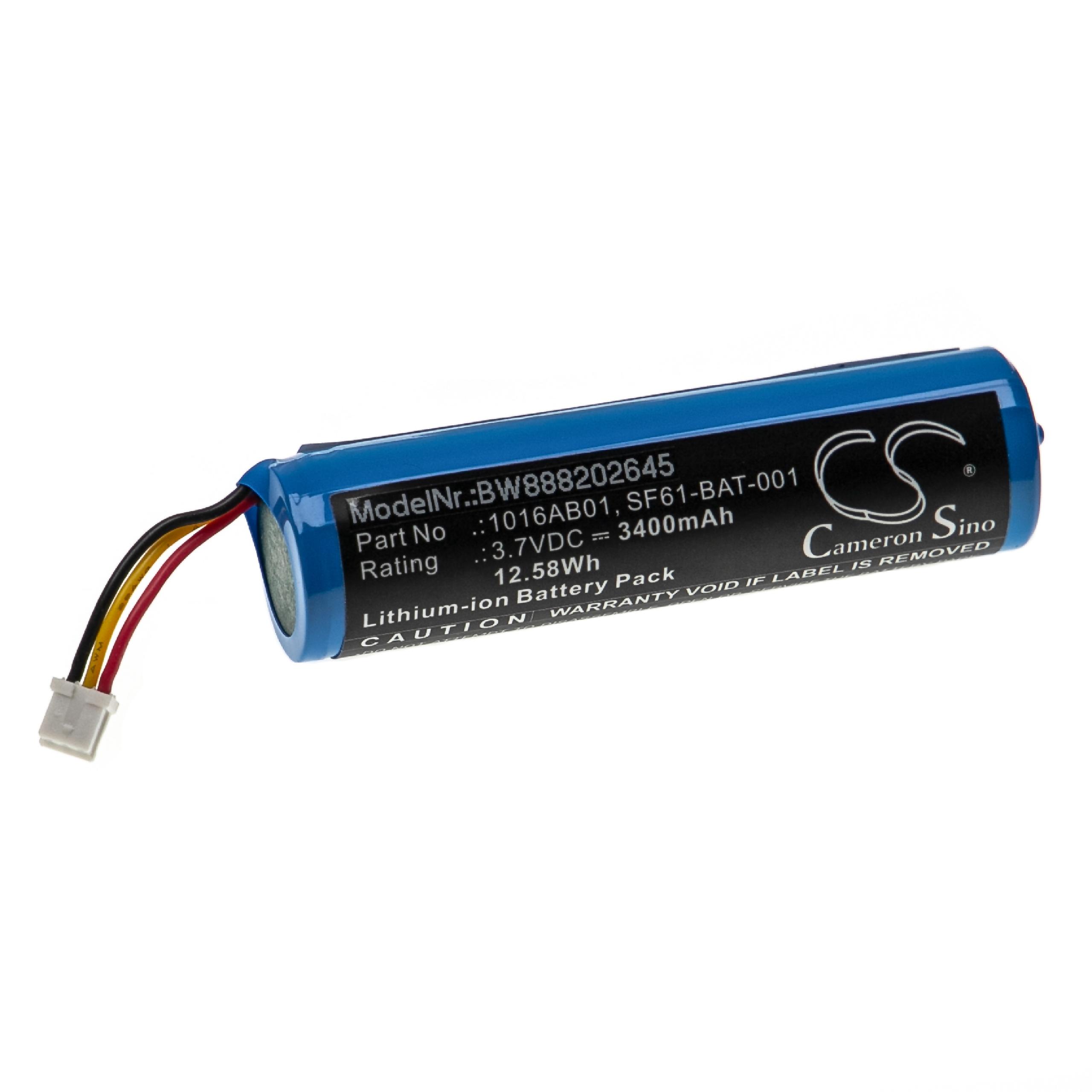 Batterie remplace Intermec 1016AB01, 5711783259886 pour scanner de code-barre - 3400mAh 3,7V Li-ion
