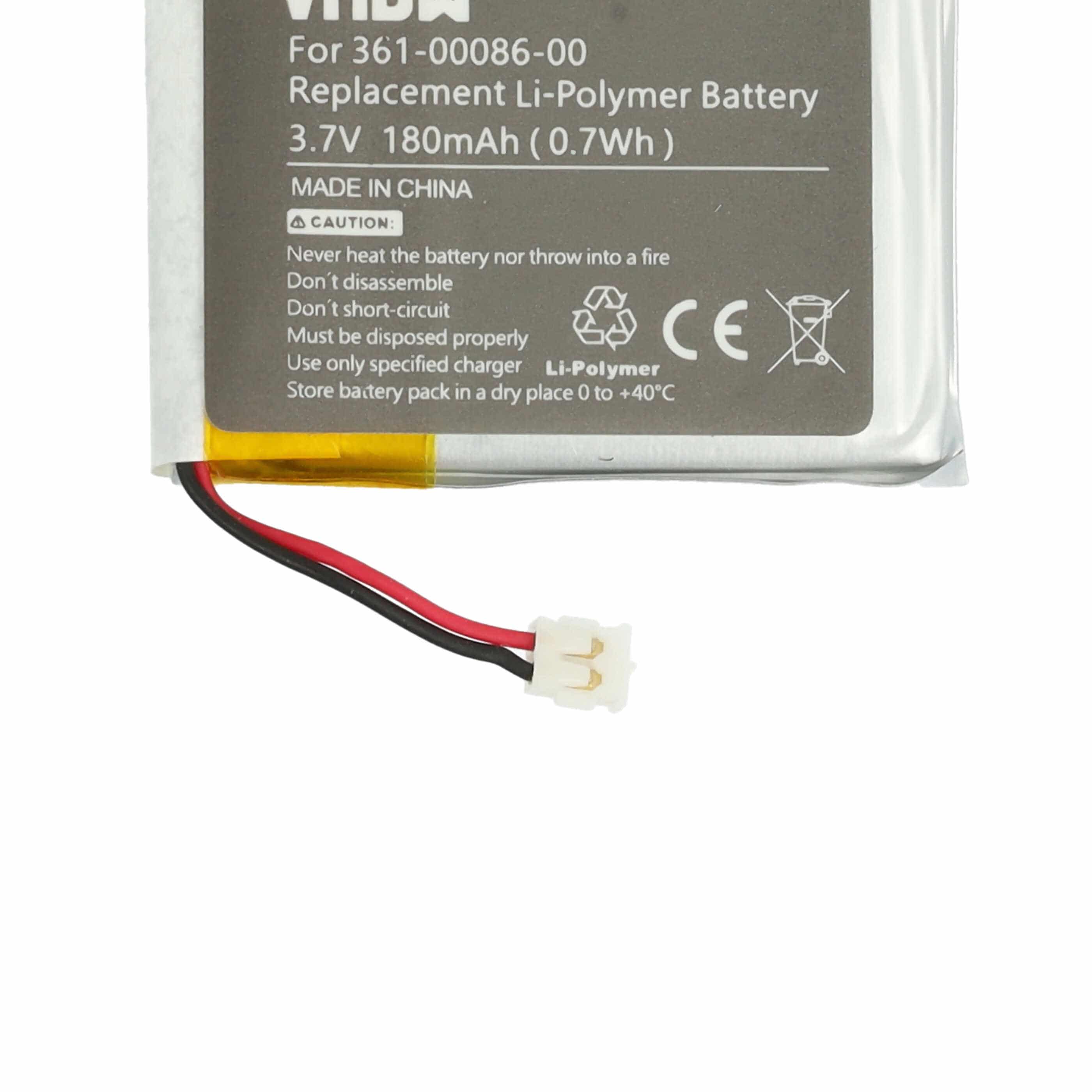 Batterie remplace Garmin 361-00072-10, 361-00072-00 pour montre connectée - 180mAh 3,7V Li-polymère + outils