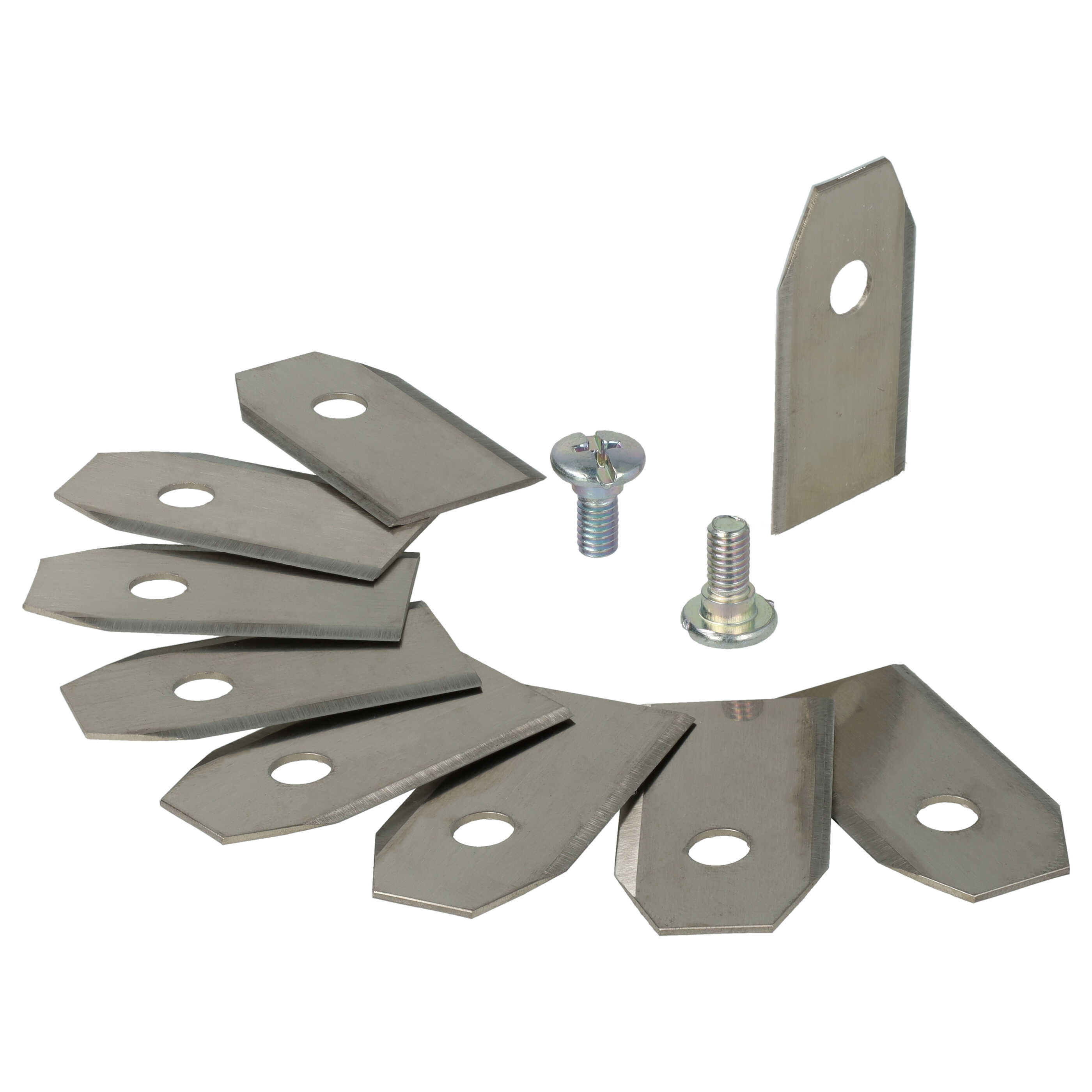 9x Exchange Blade replaces Arnold AR1 Cordless Lawnmower etc. - Steel, Silver