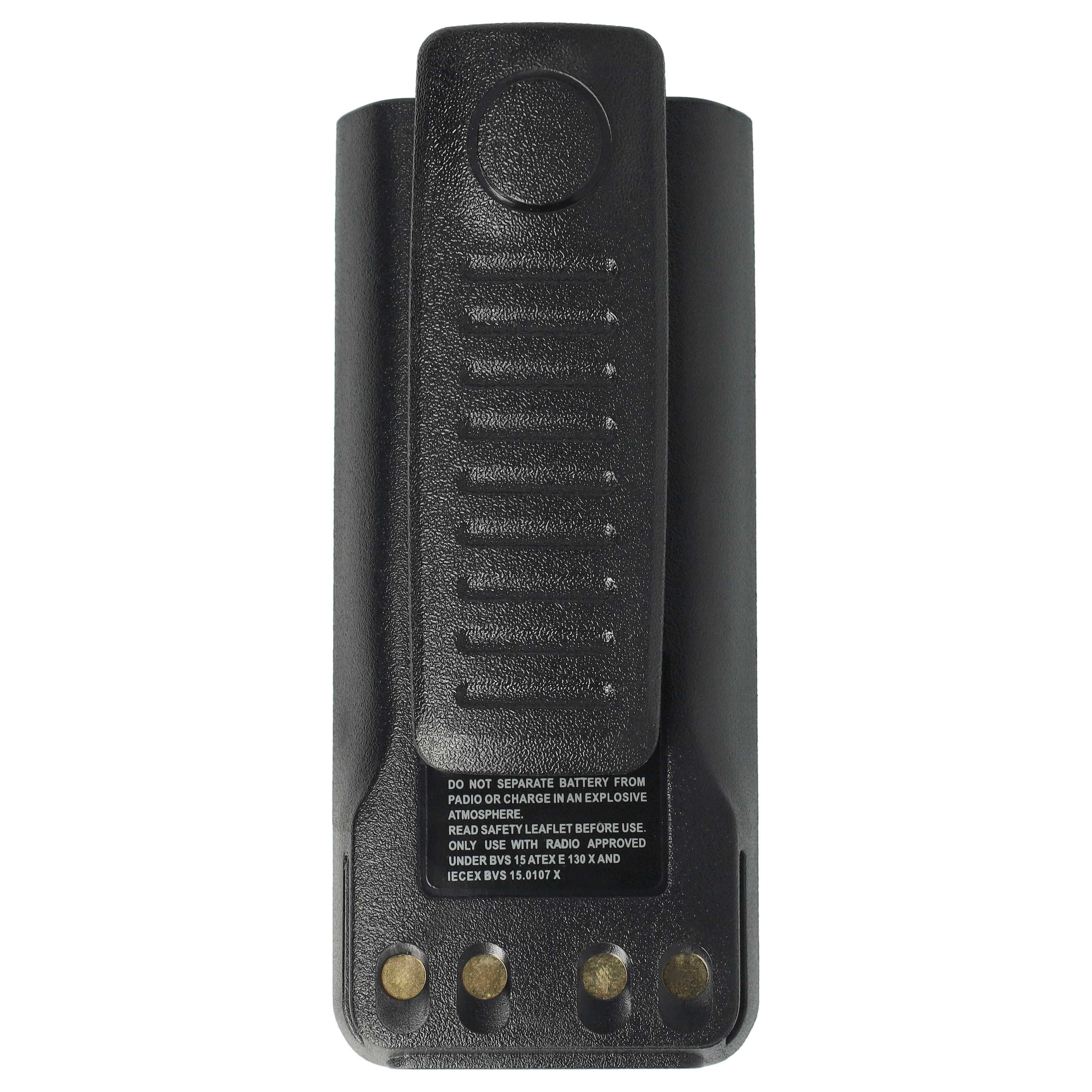 Radio 2x Battery replaces Motorola NNTN8570B, NNTN8570A, NNTN8570 - 1250 mAh 7.6 V Li-Ion + Belt Clip