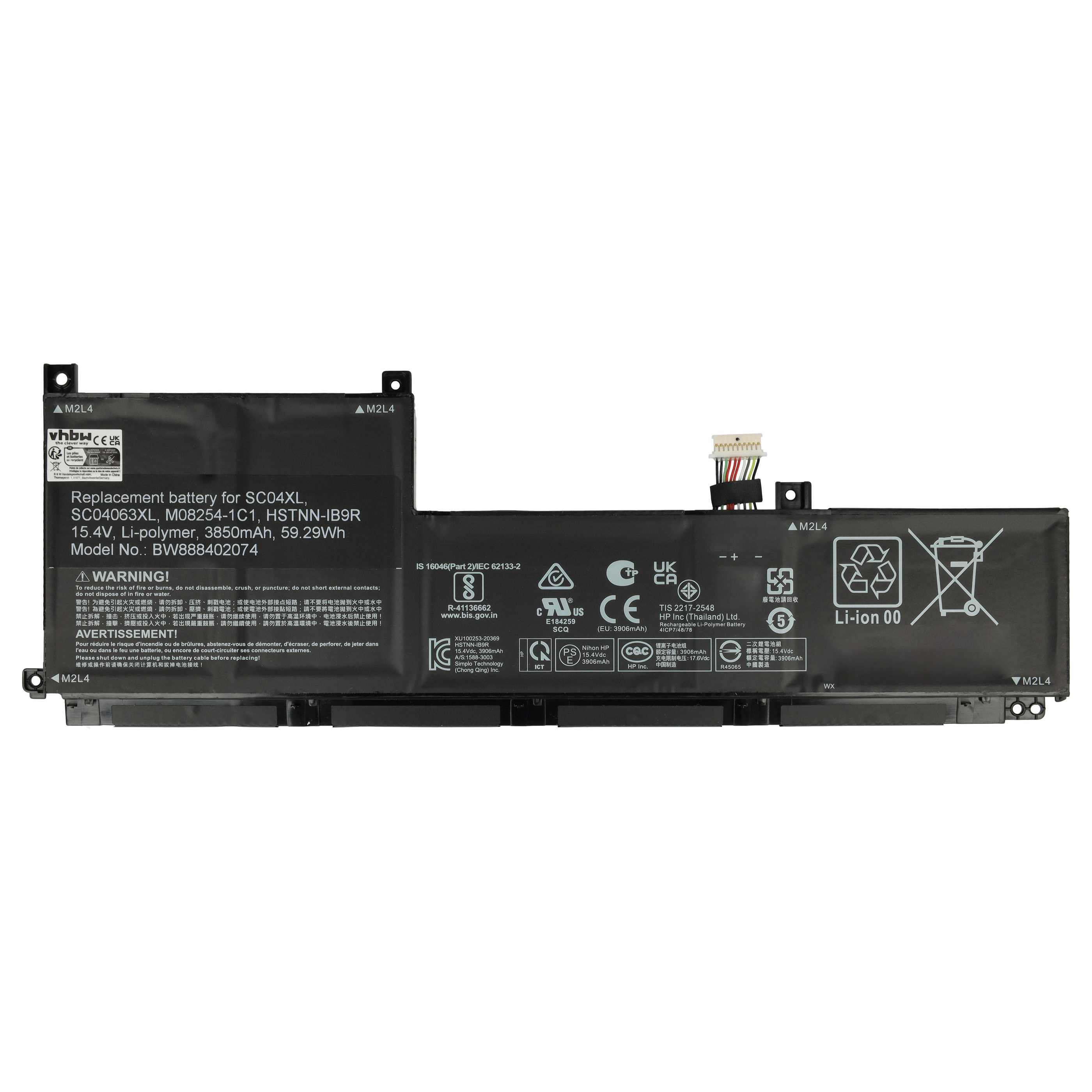 Akumulator do laptopa zamiennik HP SC04XL, SC04063XL, M08254-1C1, HSTNN-IB9R - 3850 mAh 15,4 V LiPo