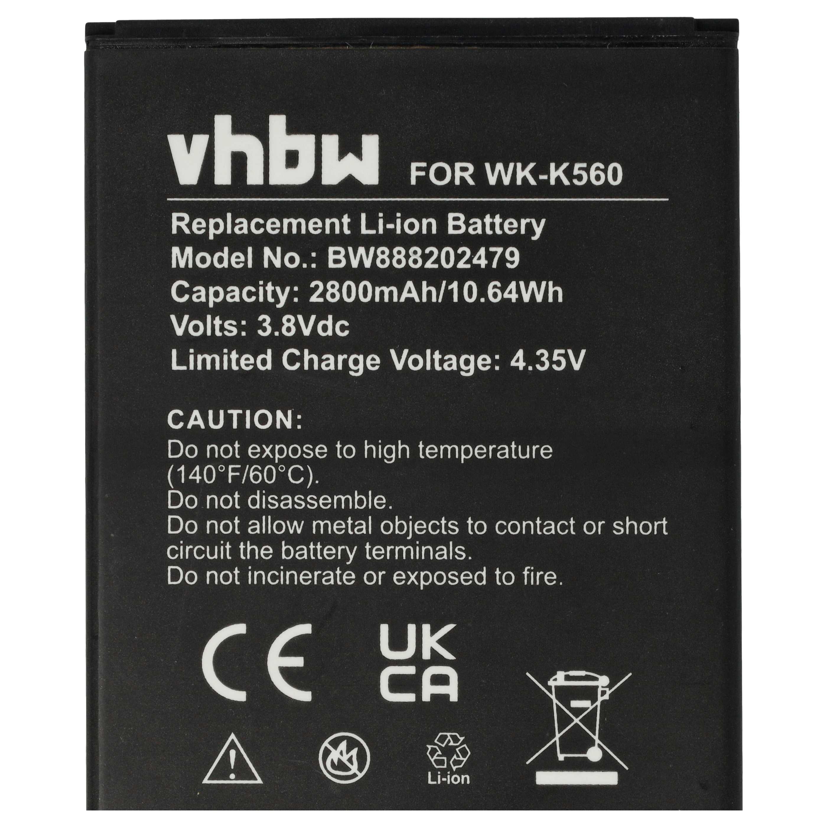 Akumulator do telefonu smartfona zamiennik Wiko K560 - 2800 mAh 3,8 V Li-Ion