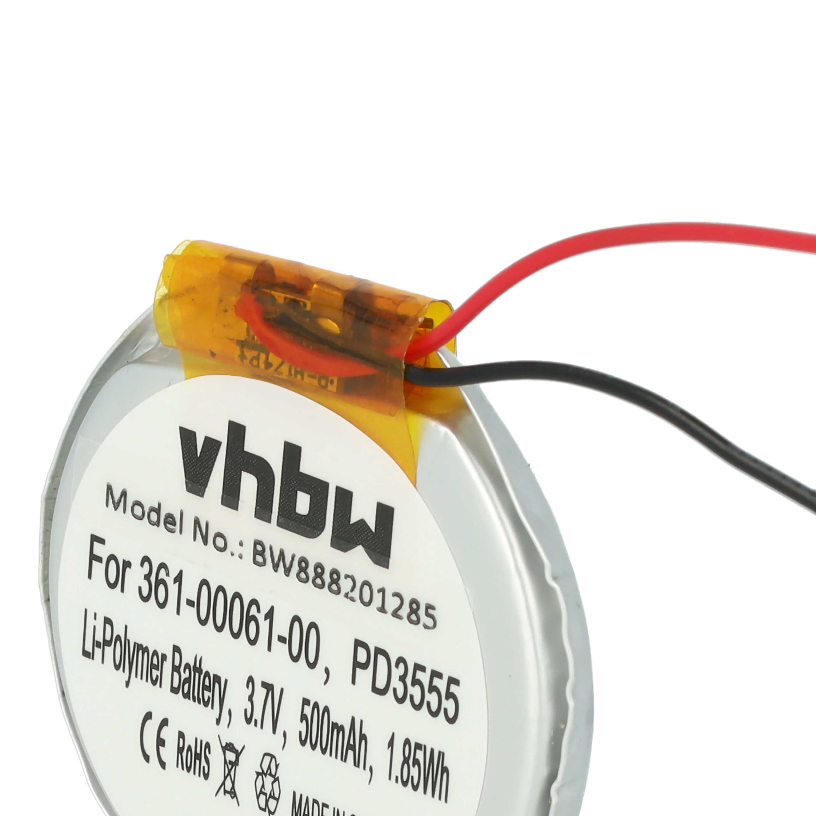 Smartwatch Battery replaces Garmin PD3555w, 361-00061-00, PD3555 - 500 mAh 3.7 V Li-polymer + Tools