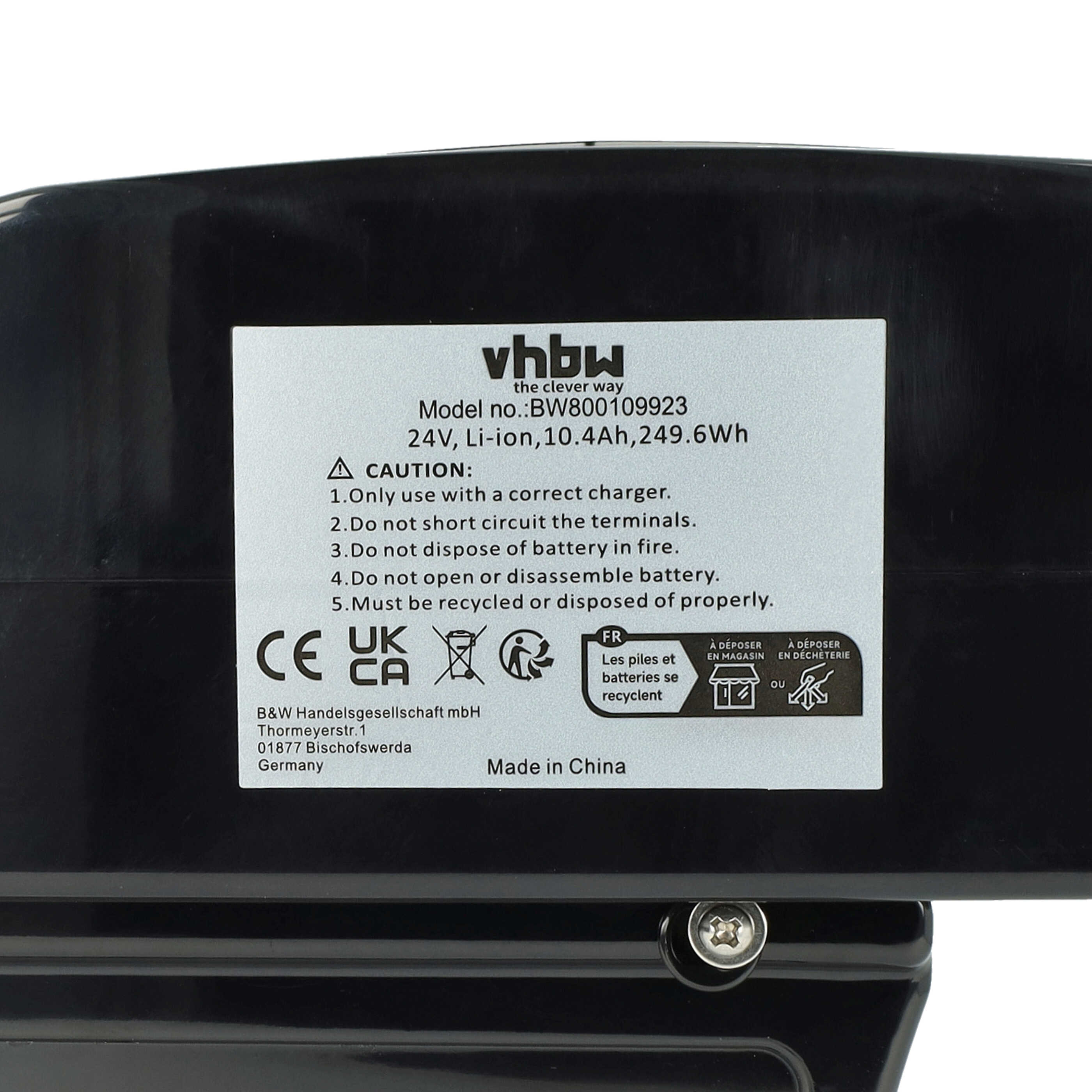 vhbw Batterie + socle et chargeur pour E-Bike - 10,4 Ah