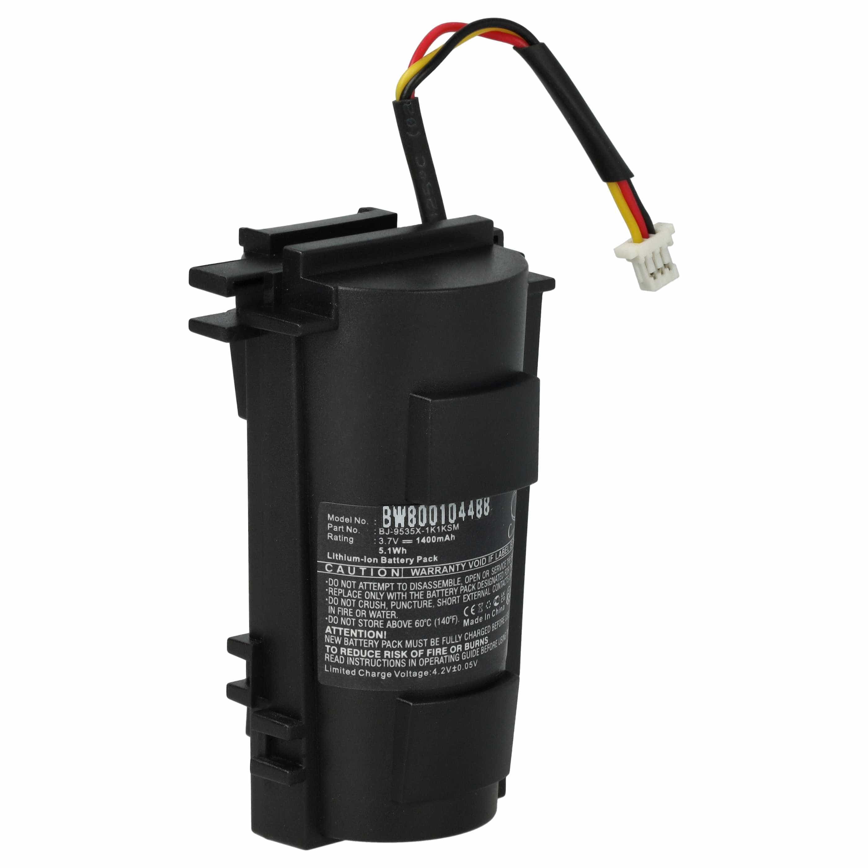 Battery replaces 46-00518, 00-06260A, 46-46870 for Metrologic Barcode Scanner POS - 1400 mAh 3.7 V