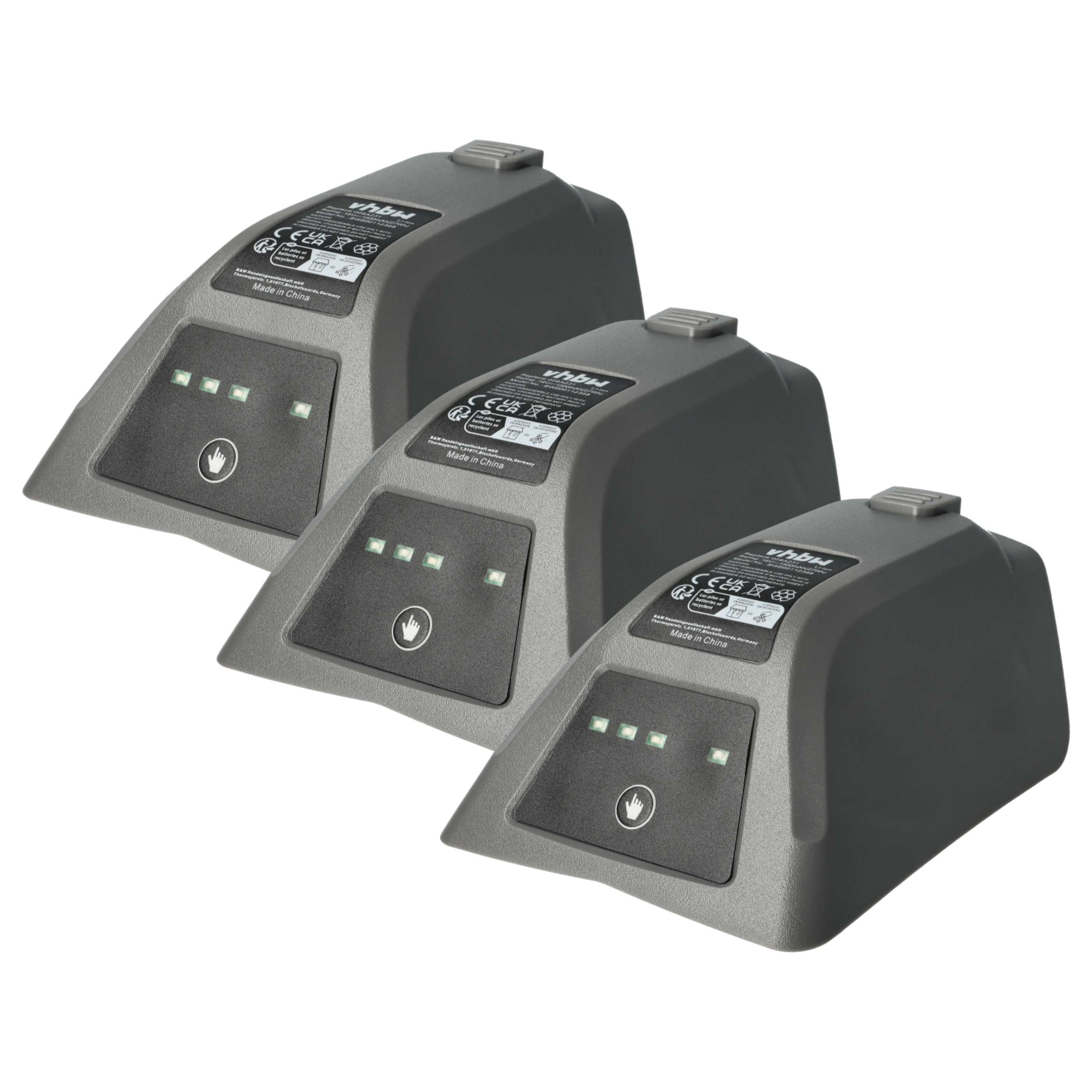 3x Battery replaces Gardena 008A231 Electric Power Tool - 1500 mAh, 18 V, Li-Ion