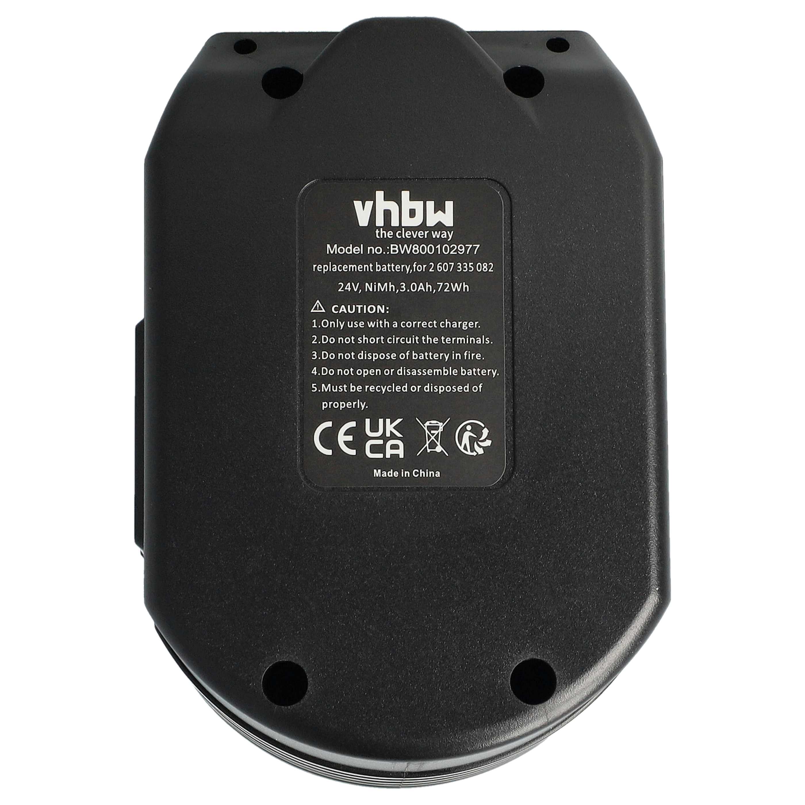 Batterie (2 pcs.) remplace Bosch 2 607 335 082, 1617334082, 2607335082 outil électrique Bosch - 3Ah 24V NiMH