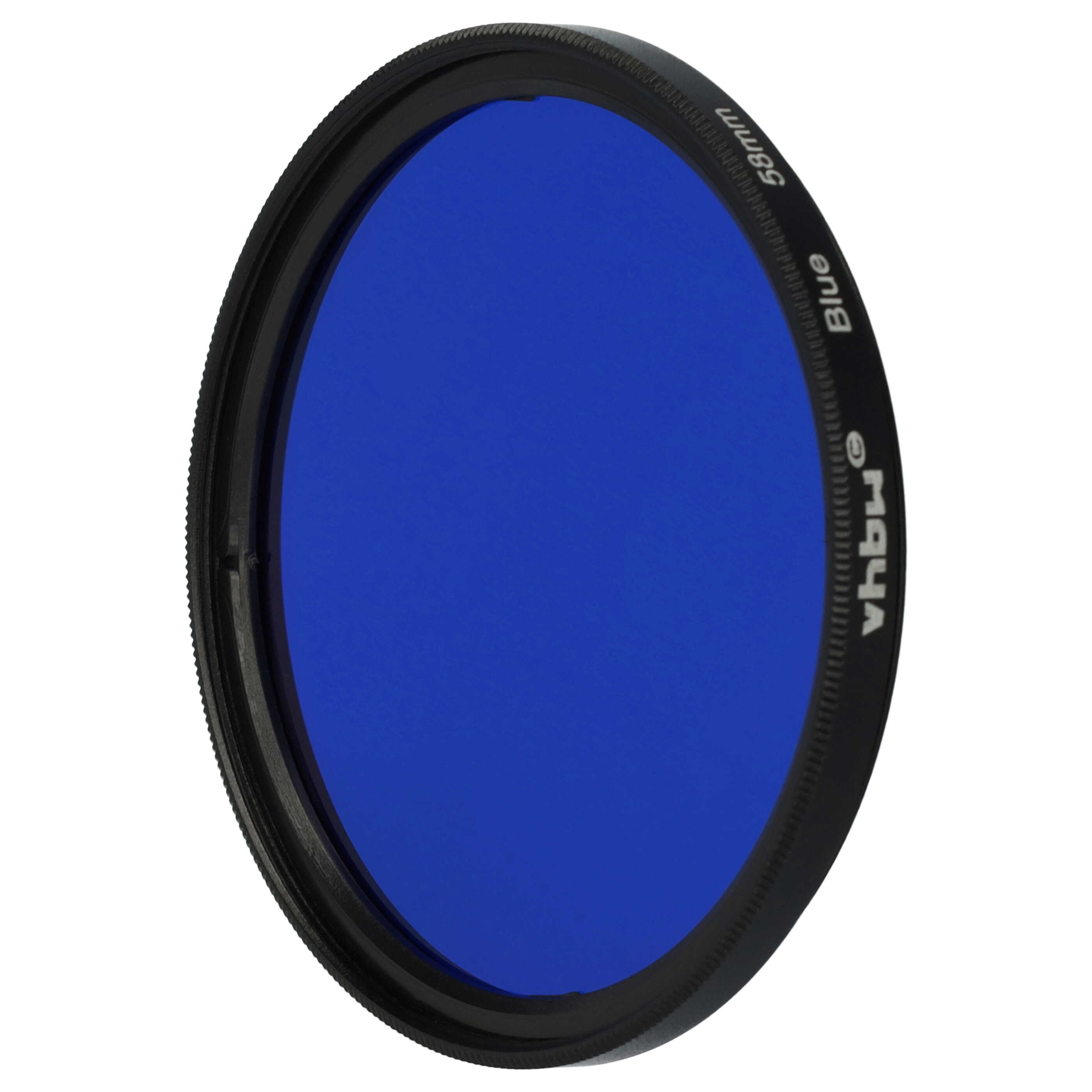 Farbfilter blau passend für Kamera Objektive mit 58 mm Filtergewinde - Blaufilter