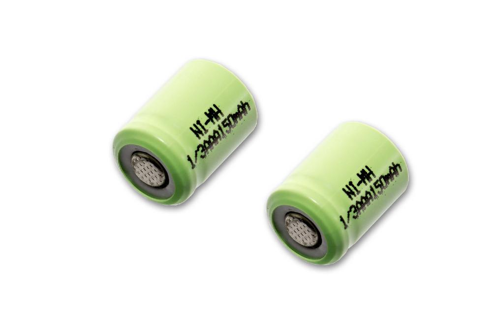 Batteries (2x pièces) remplace 1/3AAA pour modèle radio-télécommandé - 150mAh 1,2V NiMH
