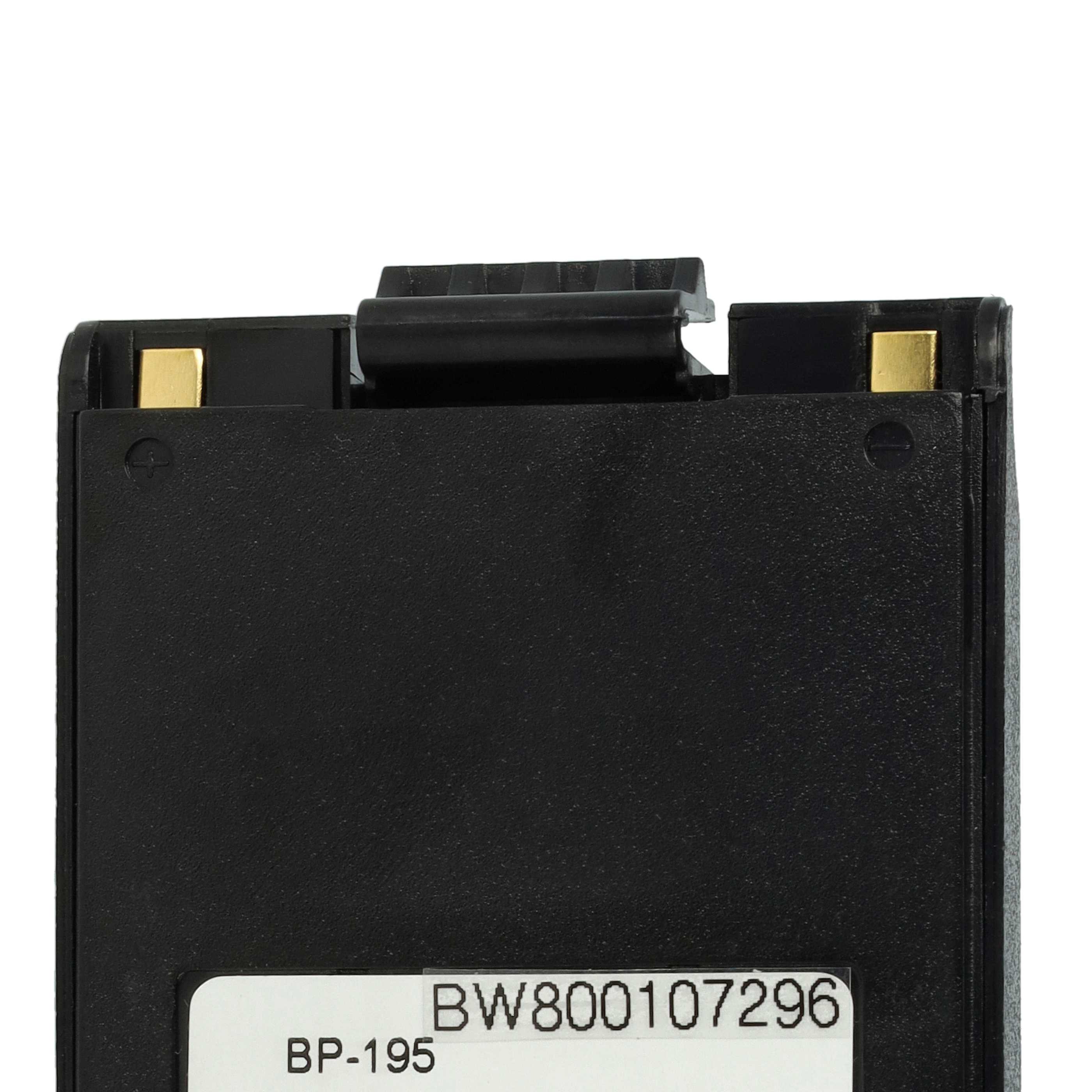 Akumulator do radiotelefonu zamiennik Icom BP-195, BP-196H, BP-196 - 2500 mAh 9,6 V NiMH + klips na pasek