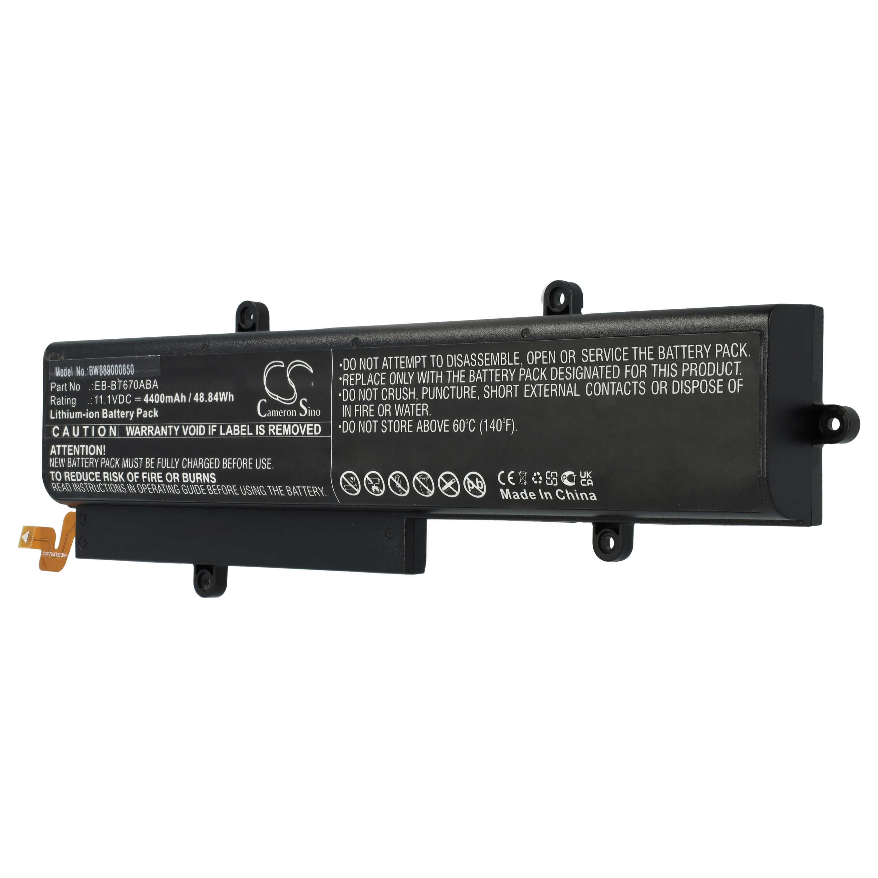 Batterie remplace Samsung AA1GA12BS, EB-BT670ABA pour tablette - 4400mAh 11,1V Li-ion