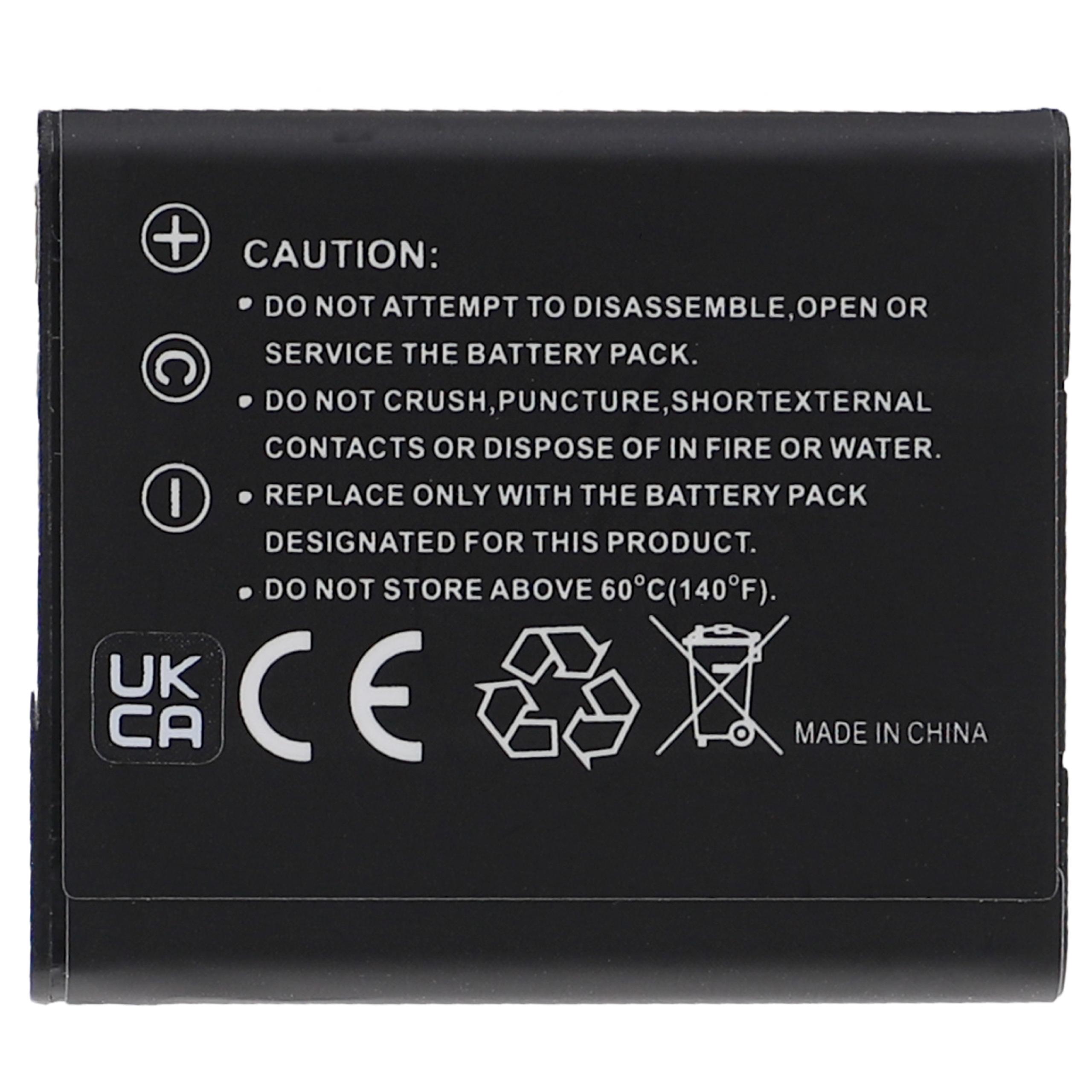Batterie remplace Sony NP-BN1 pour appareil photo - 630mAh 3,7V Li-ion