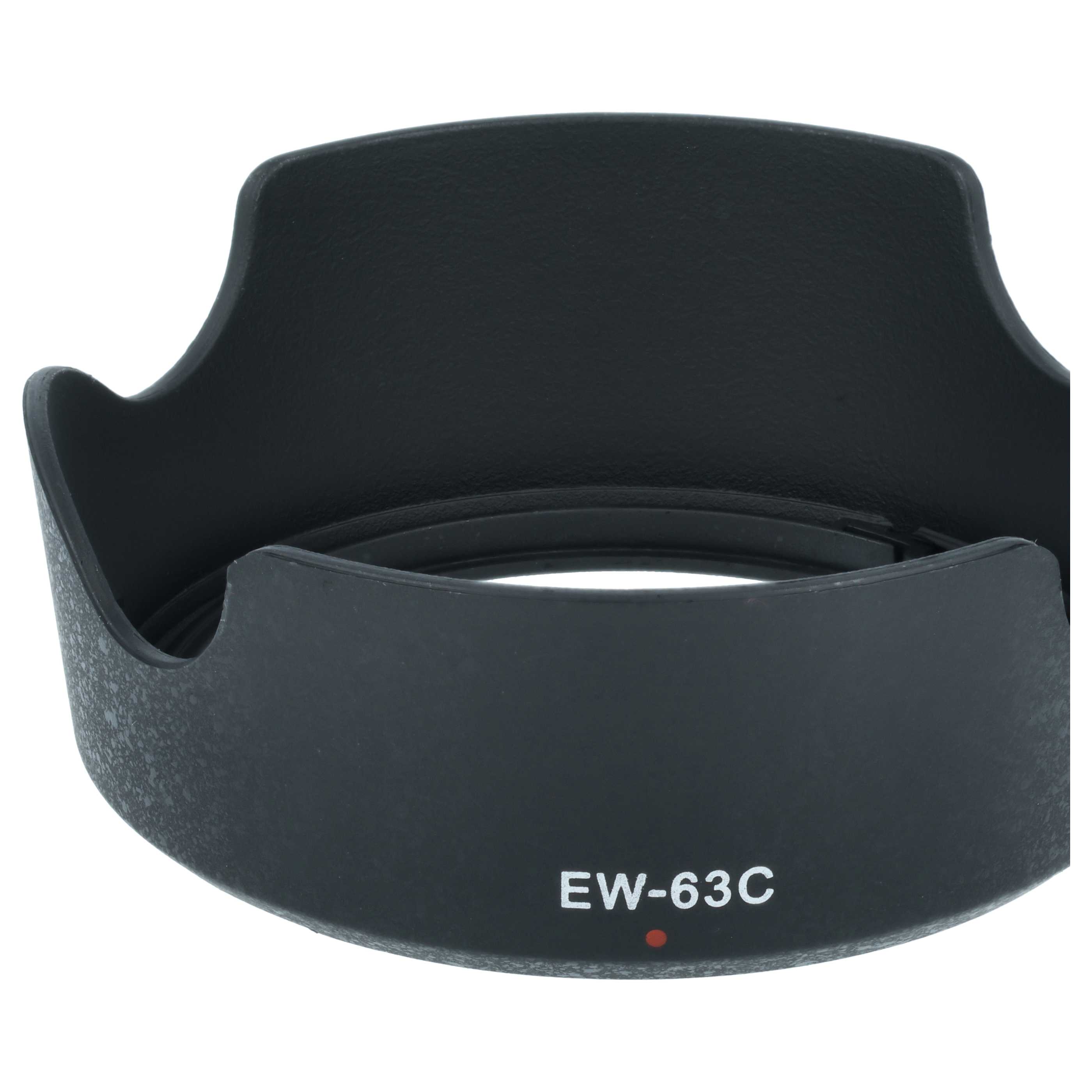 Lens Hood replaces Canon EW-63C for Canon Lens with 58 mm Diameter, plastic, black