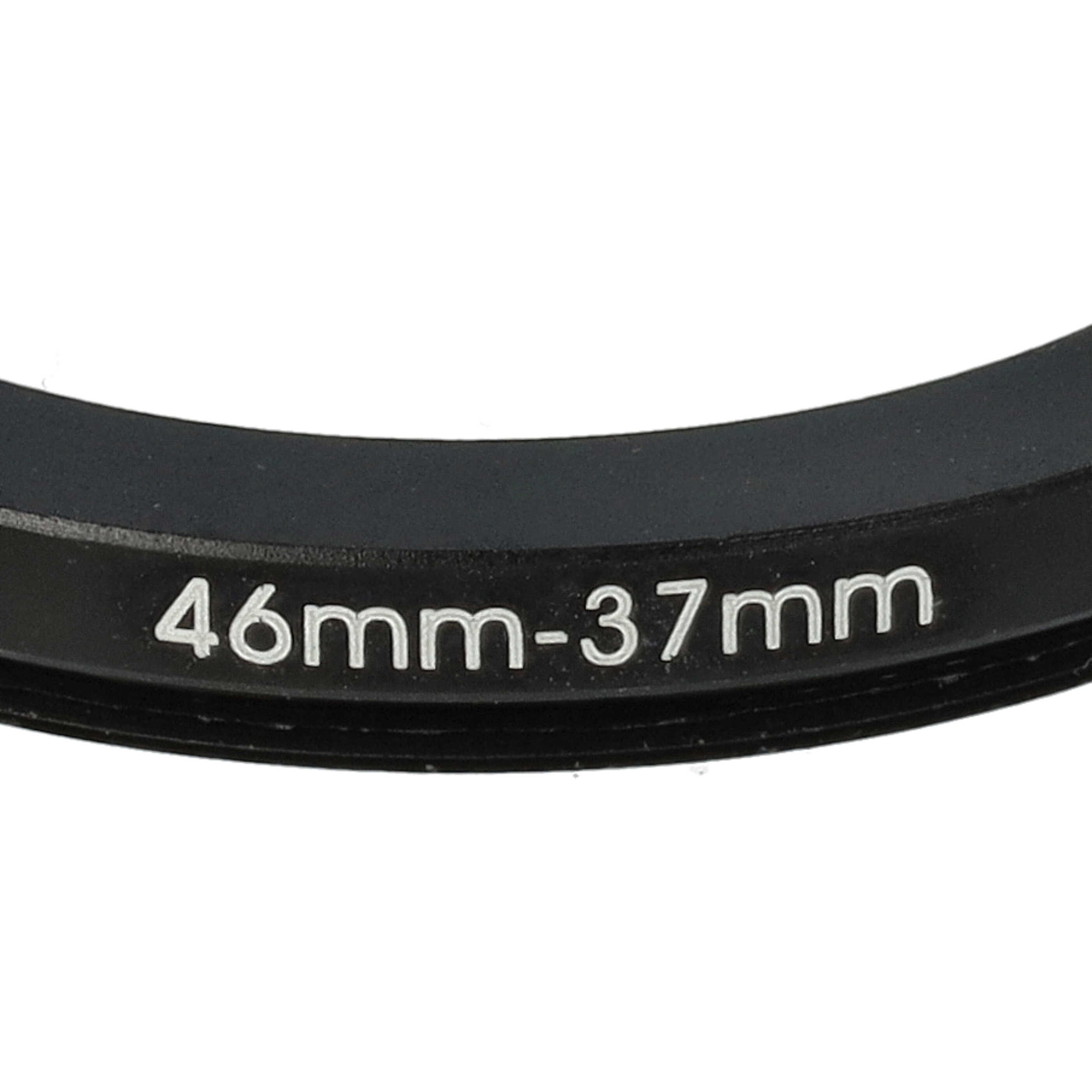 Anillo adaptador Step Down de 46 mm a 37 mm para objetivo de la cámara - Adaptador de filtro, metal, negro