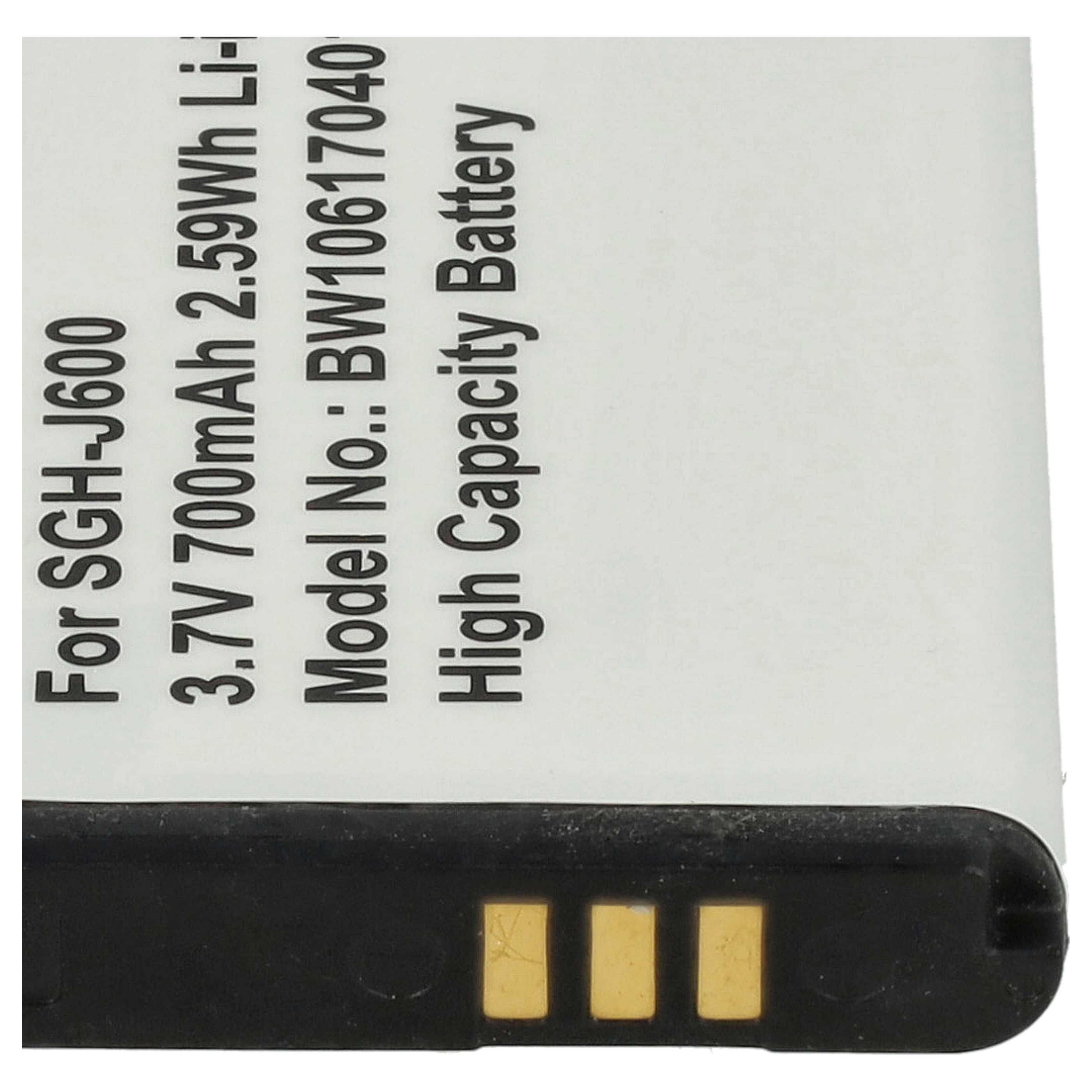 Akku als Ersatz für Samsung AB483640BU, AB483640BE - 700mAh 3,7V Li-Ion
