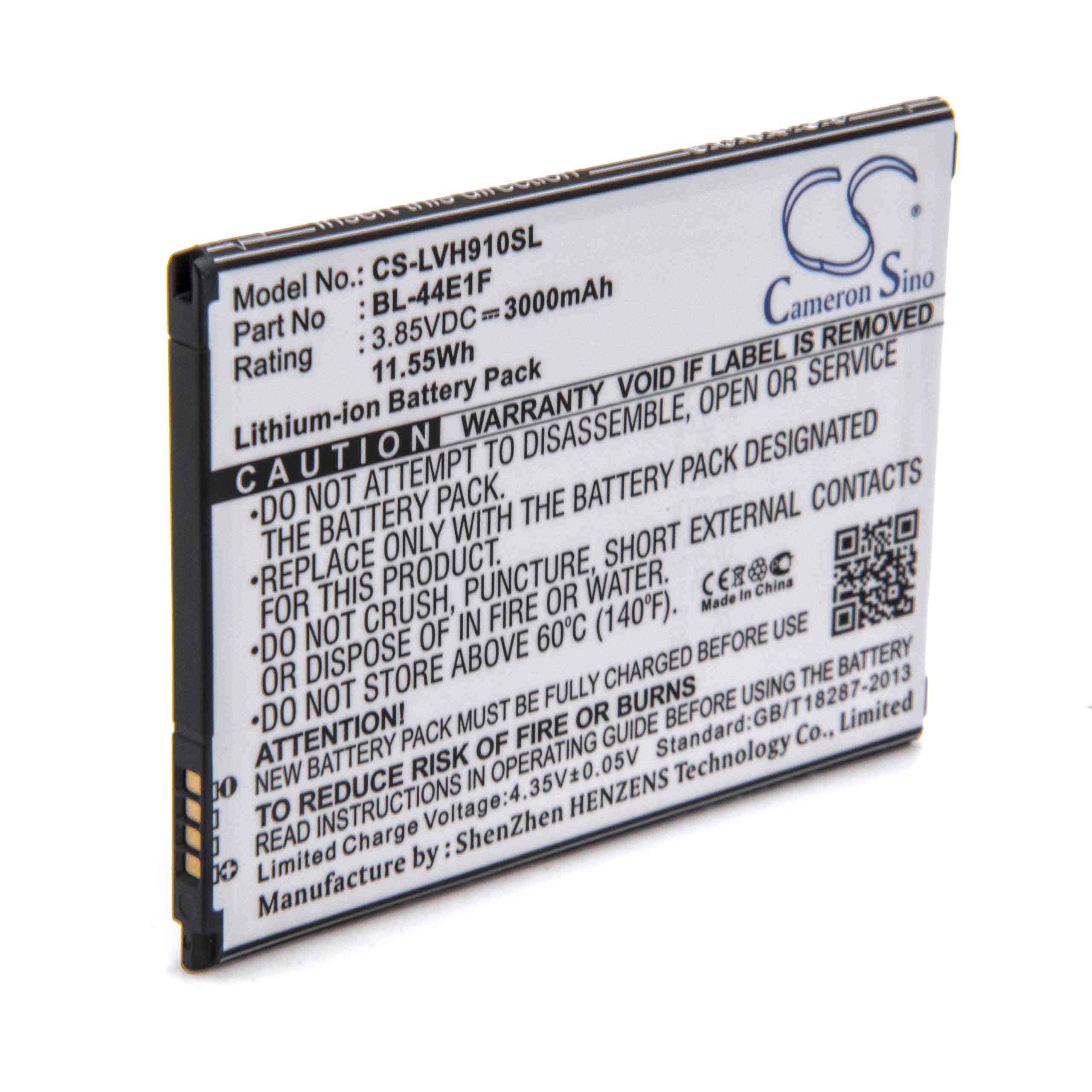 Batteria sostituisce LG BL-44E1f per cellulare LG - 3000mAh 3,85V Li-Ion