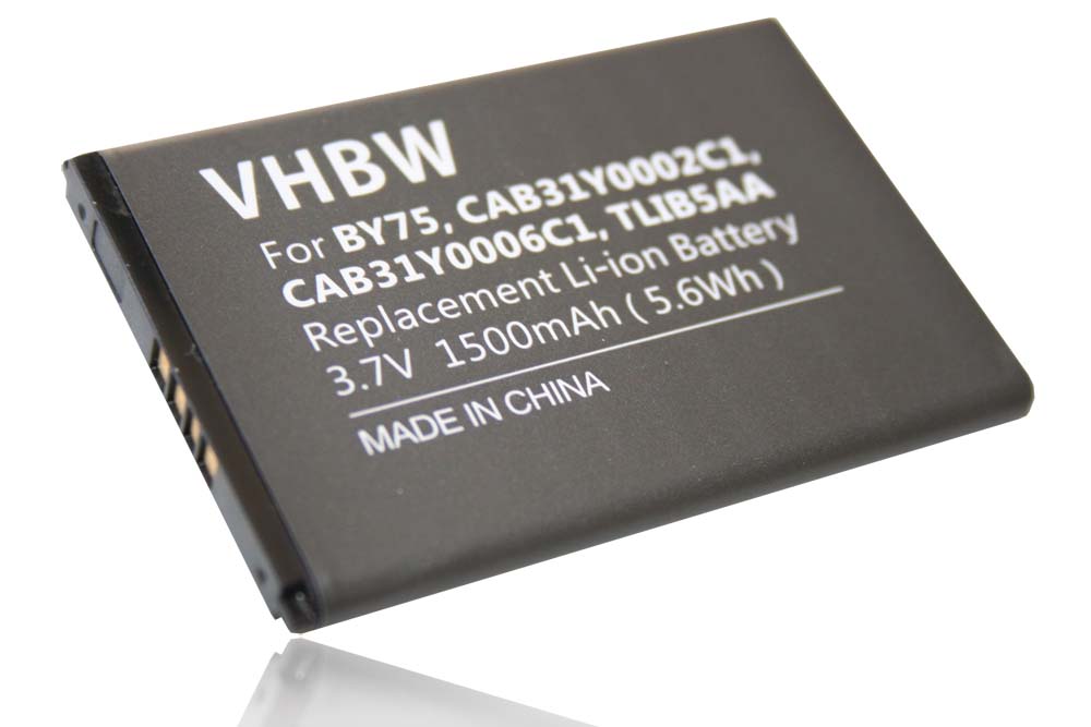 Akumulator do telefonu smartfona zamiennik Alcatel CAB31Y0002C1, CAB31Y0006C1, BY75 - 1500 mAh 3,7 V Li-Ion