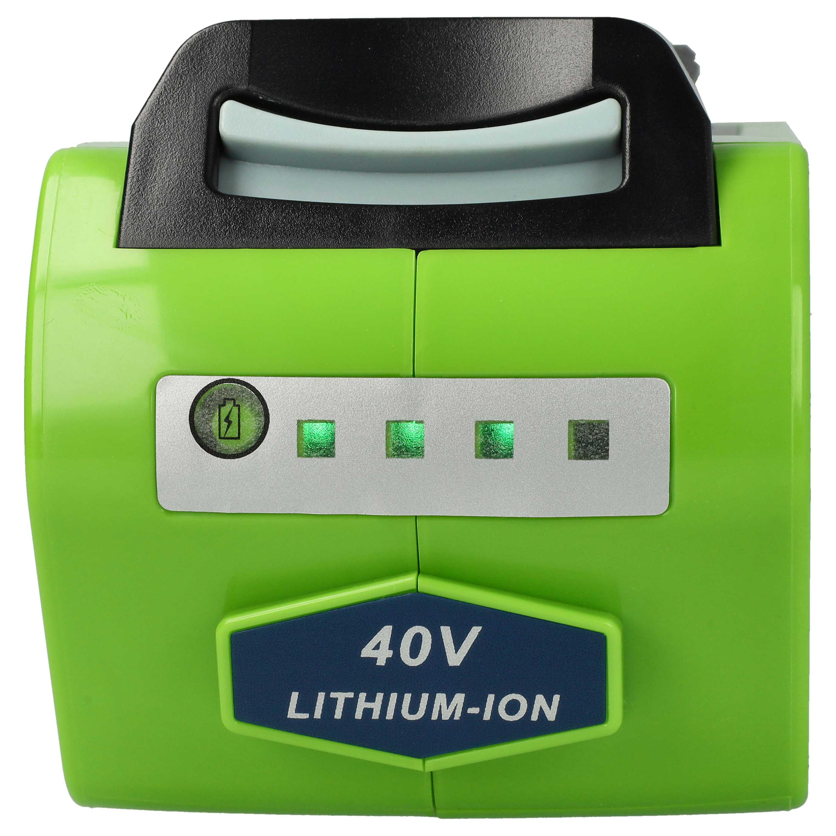 2x Battery replaces Cramer 40V220, 40V110 - 5 Ah 40 V Li-Ion, black / green