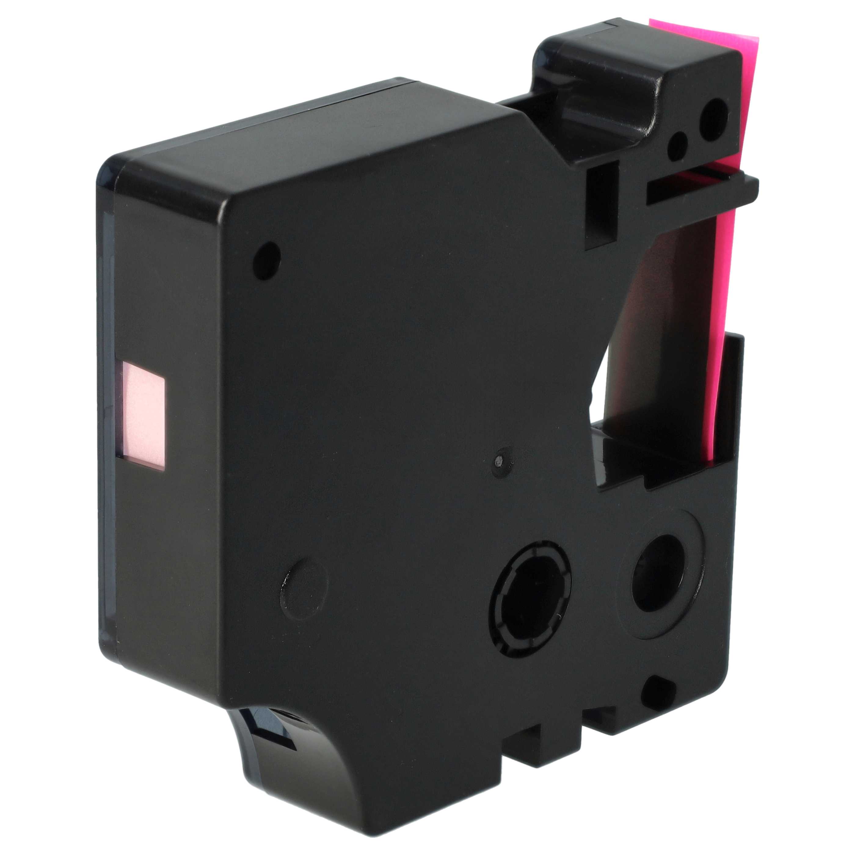 Cassetta nastro sostituisce Dymo D1, 1933238-1 per etichettatrice 12mm nero - rosa fluo