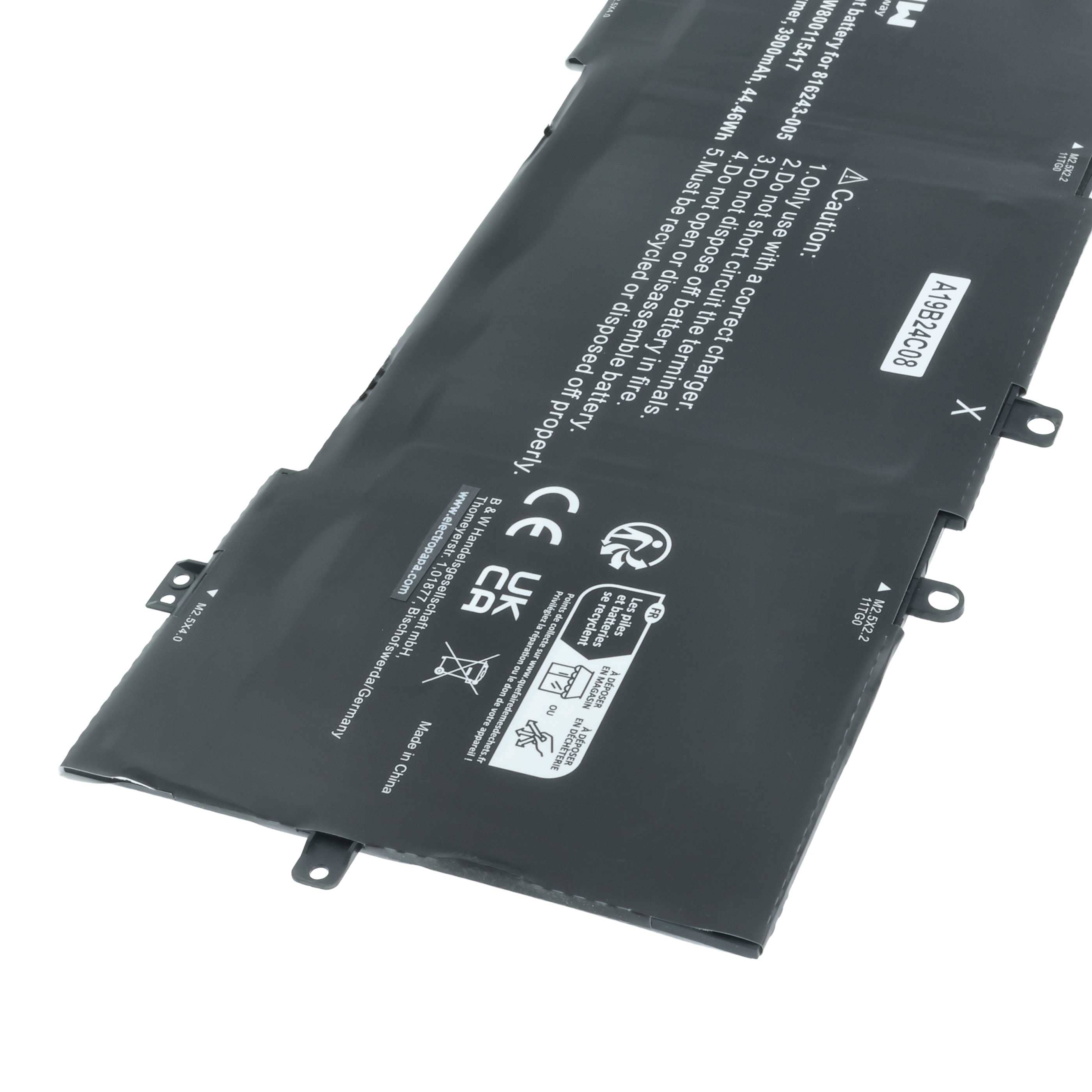 Akumulator do laptopa zamiennik HP 816497-1C1, 816238-850, 816243-005 - 3900 mAh 11,4 V LiPo, czarny