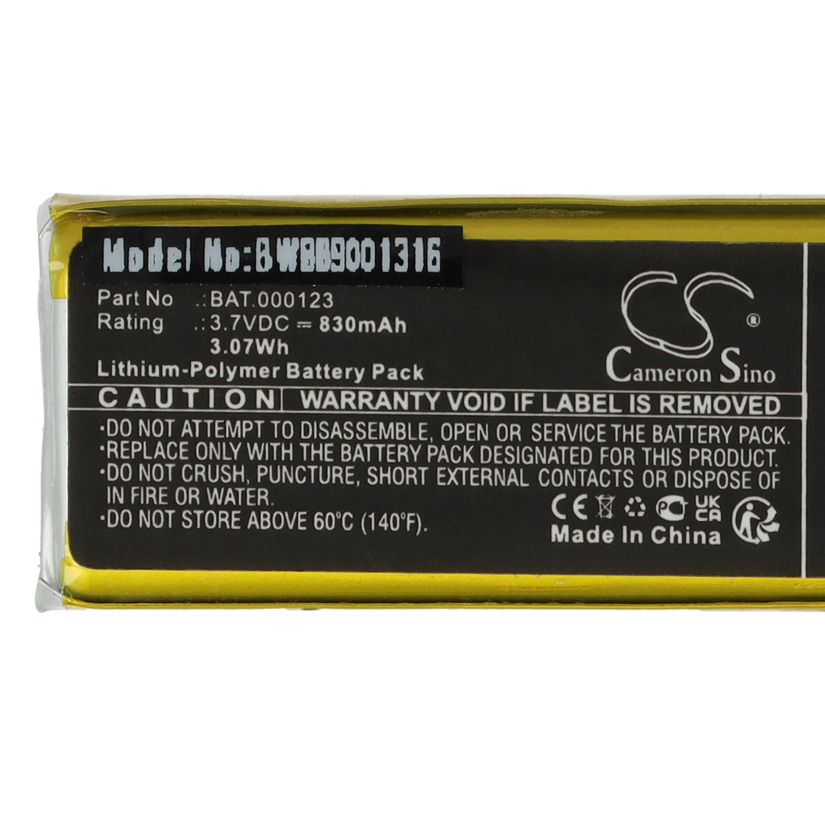 E-Zigarette Ladegerät-Akku als Ersatz für Philip Morris BAT.000123 - 830mAh 3,7V Li-Polymer