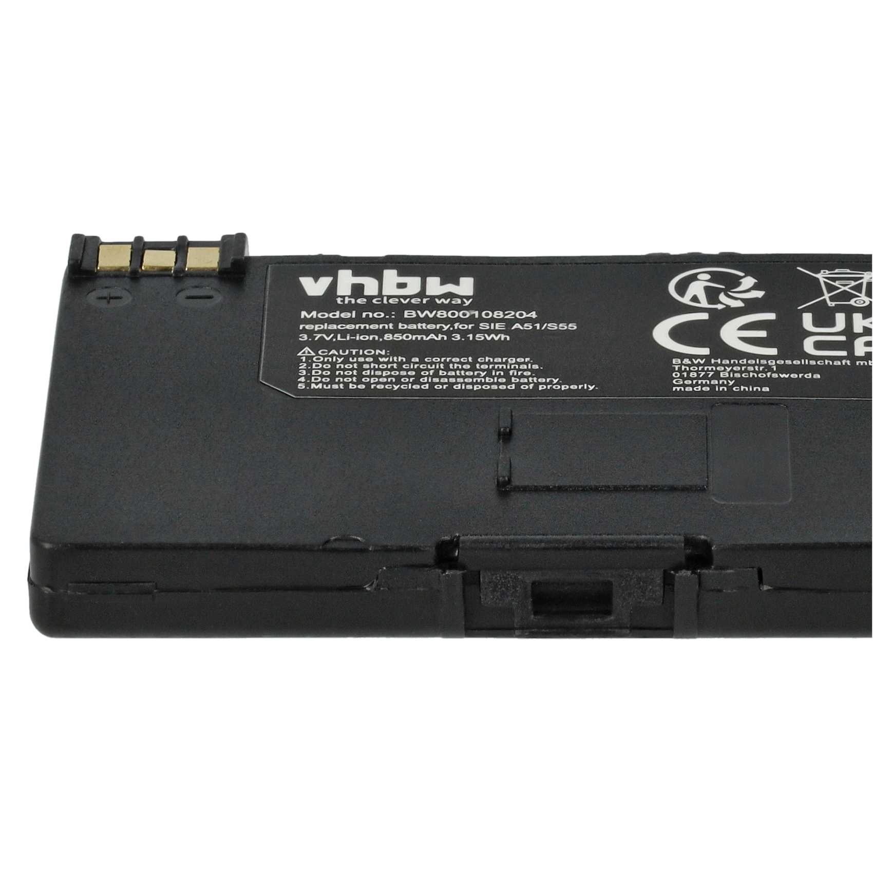 2x Batteries remplace EBA-510, L36145-K1310-X401, BASIC56 pour téléphone Swisscom - 850mAh 3,7V Li-ion