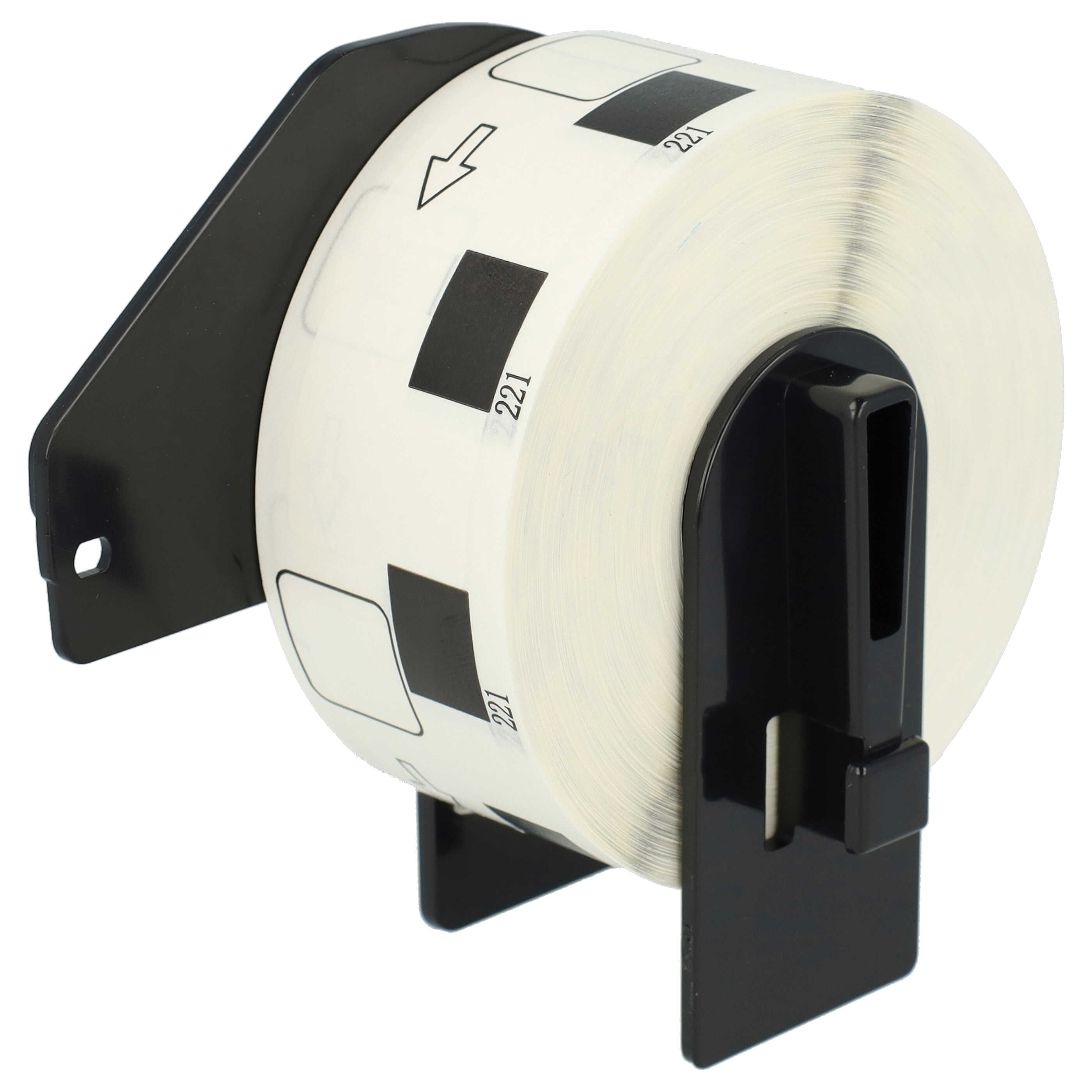 3x Etiketten als Ersatz für Brother DK-11221 für Brother Etikettendrucker - Premium 23mm x 23mm + Halter