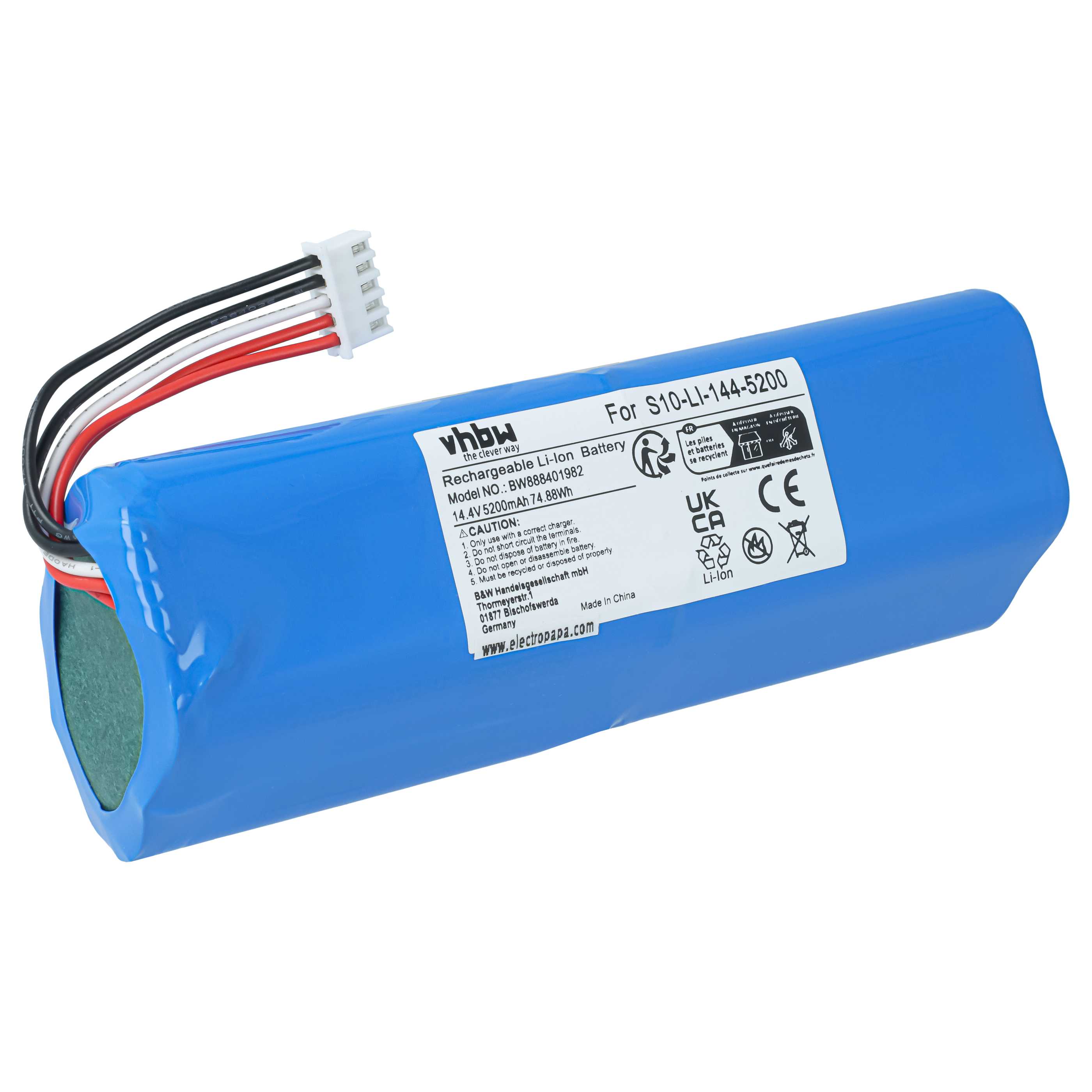 Akumulator do odkurzacza Ecovacs zamiennik Ecovacs 201-1913-4200, 201-1913-4201 - 5200mAh 14,4V Li-Ion