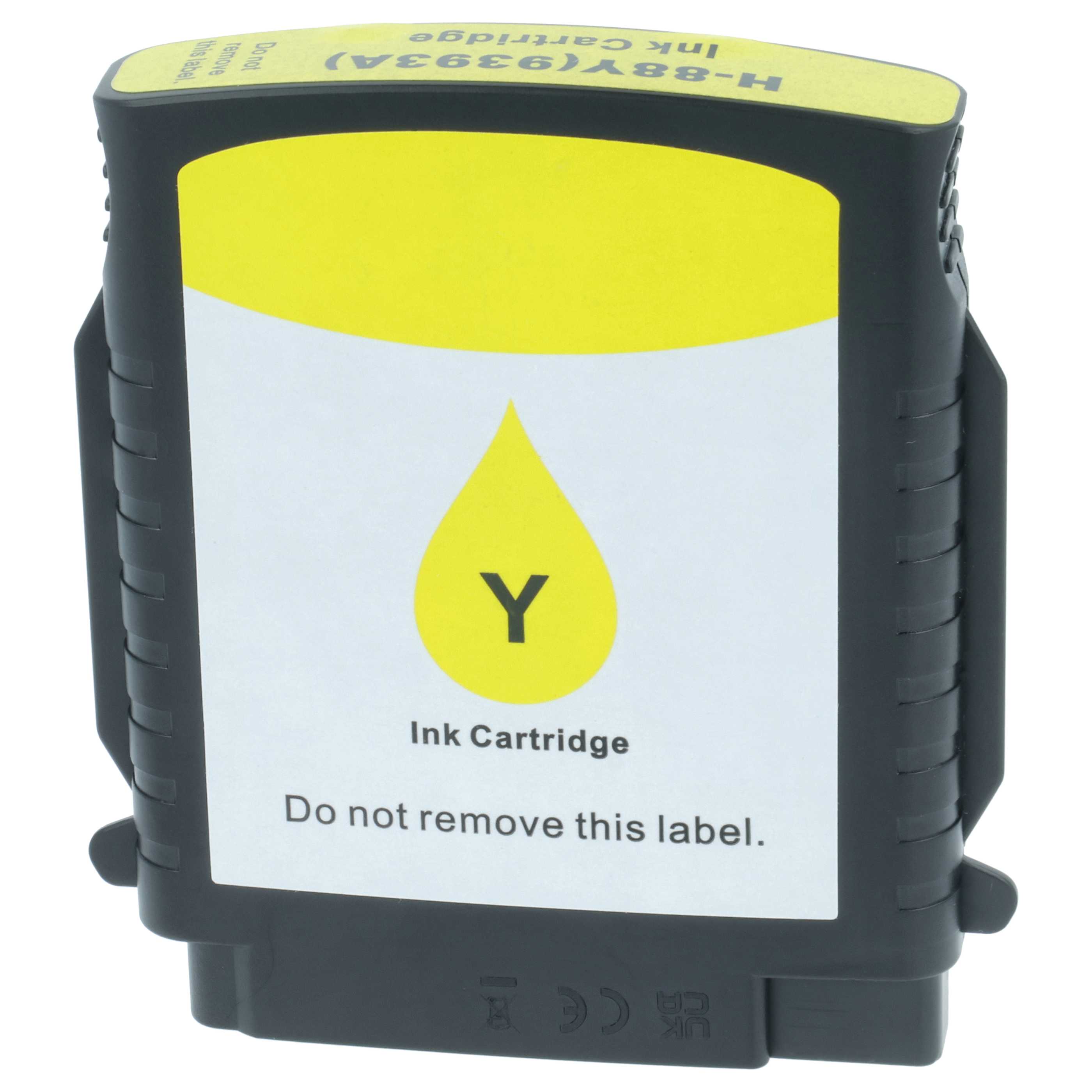 Ink Cartridge Suitable for Officejet Pro HP Printer - Yellow 28 ml + Chip